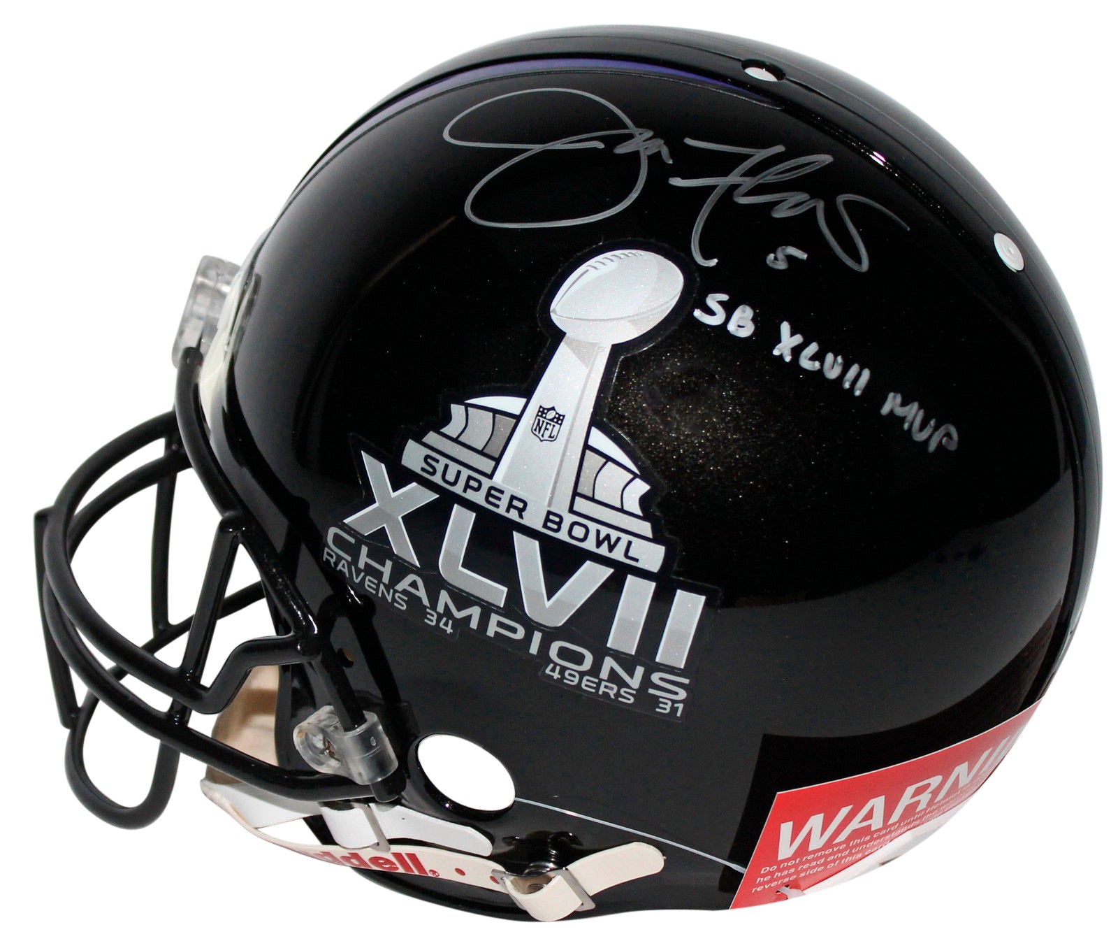 Ravens Joe Flacco "SB XLVII MVP" Signed Authentic Full Size Helmet Fanatics COA