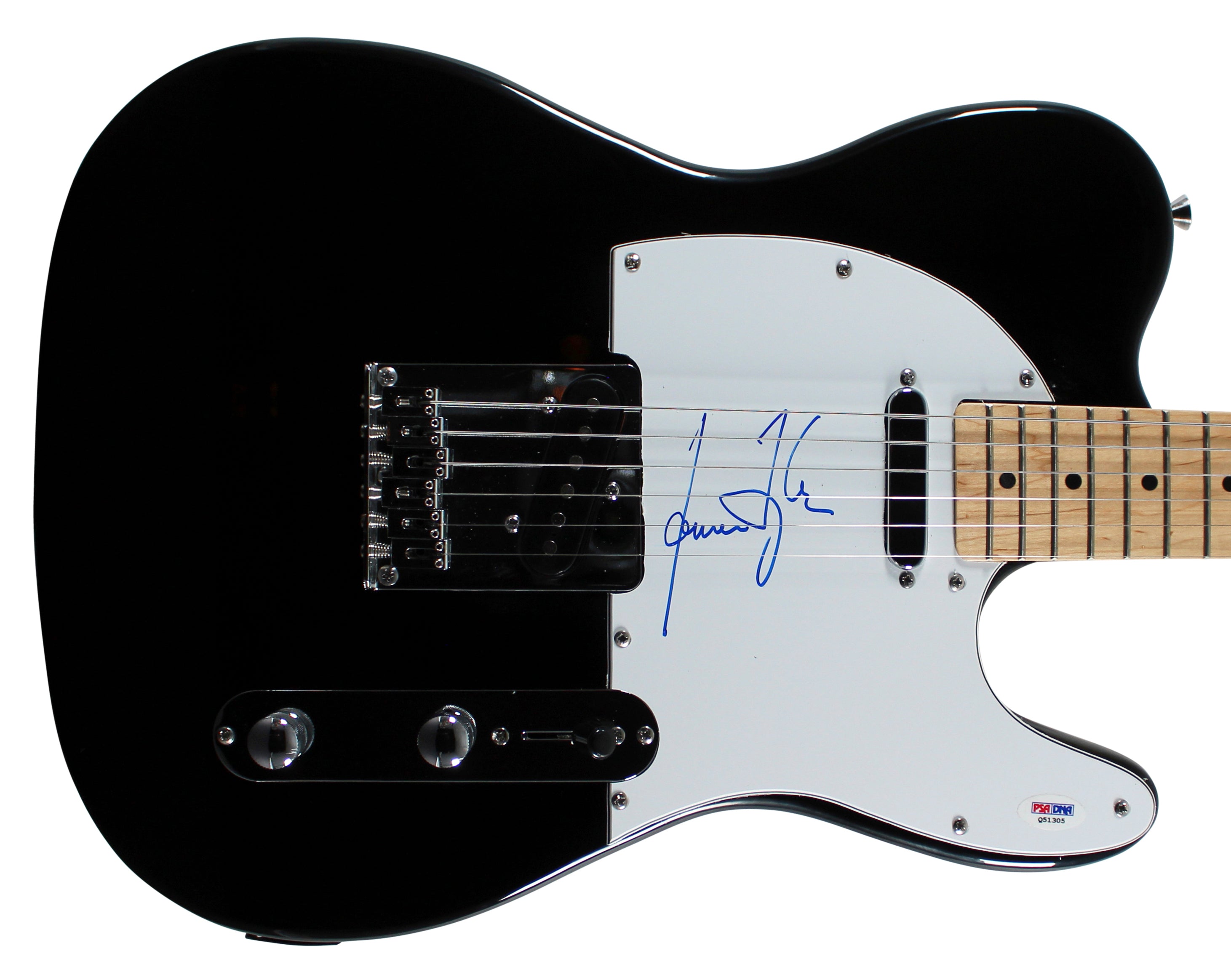James Taylor Authentic Signed Black Electric Huntington Pro Guitar PSA #Q51305