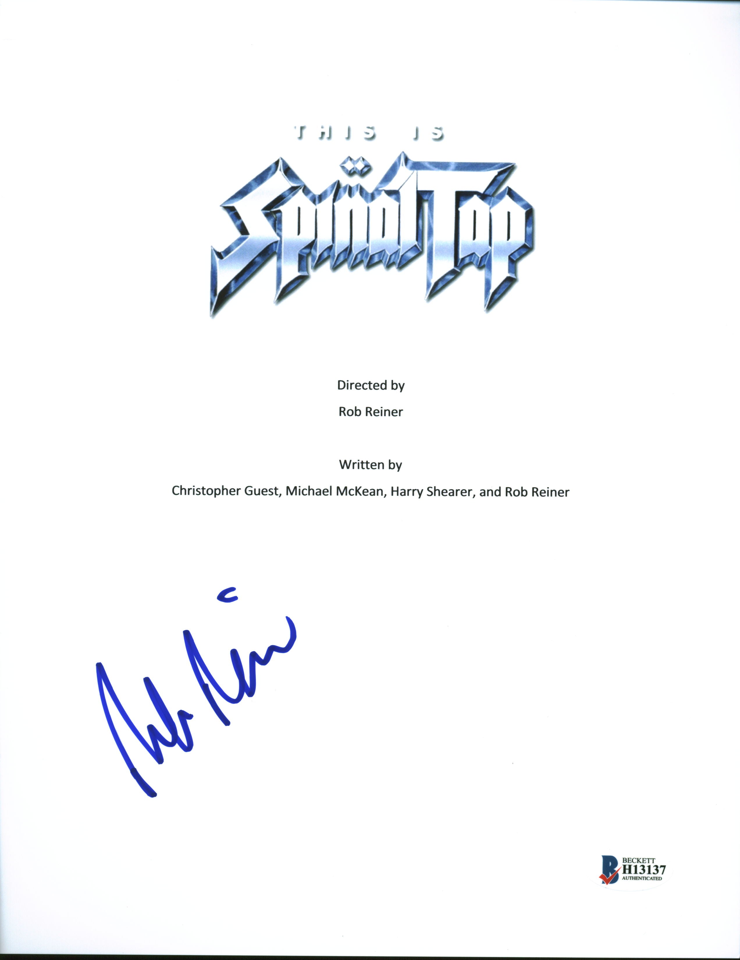 Rob Reiner Authentic Signed This Is Spinal Tap Script Cover BAS #H13137