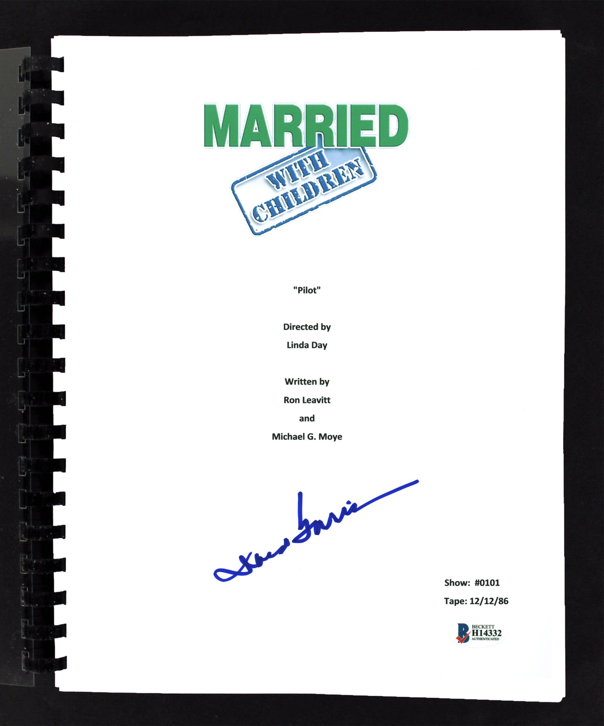 David Garrison Married With Children Signed Pilot Episode Tv Script BAS #H14332