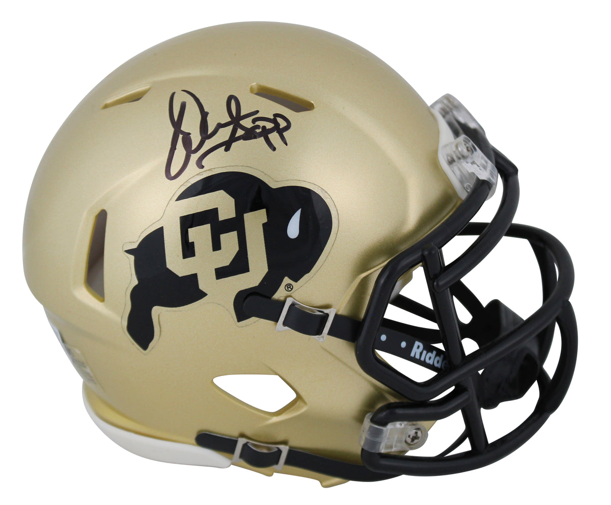 Colorado Warren Sapp Authentic Signed Speed Mini Helmet W/ Case BAS Witnessed
