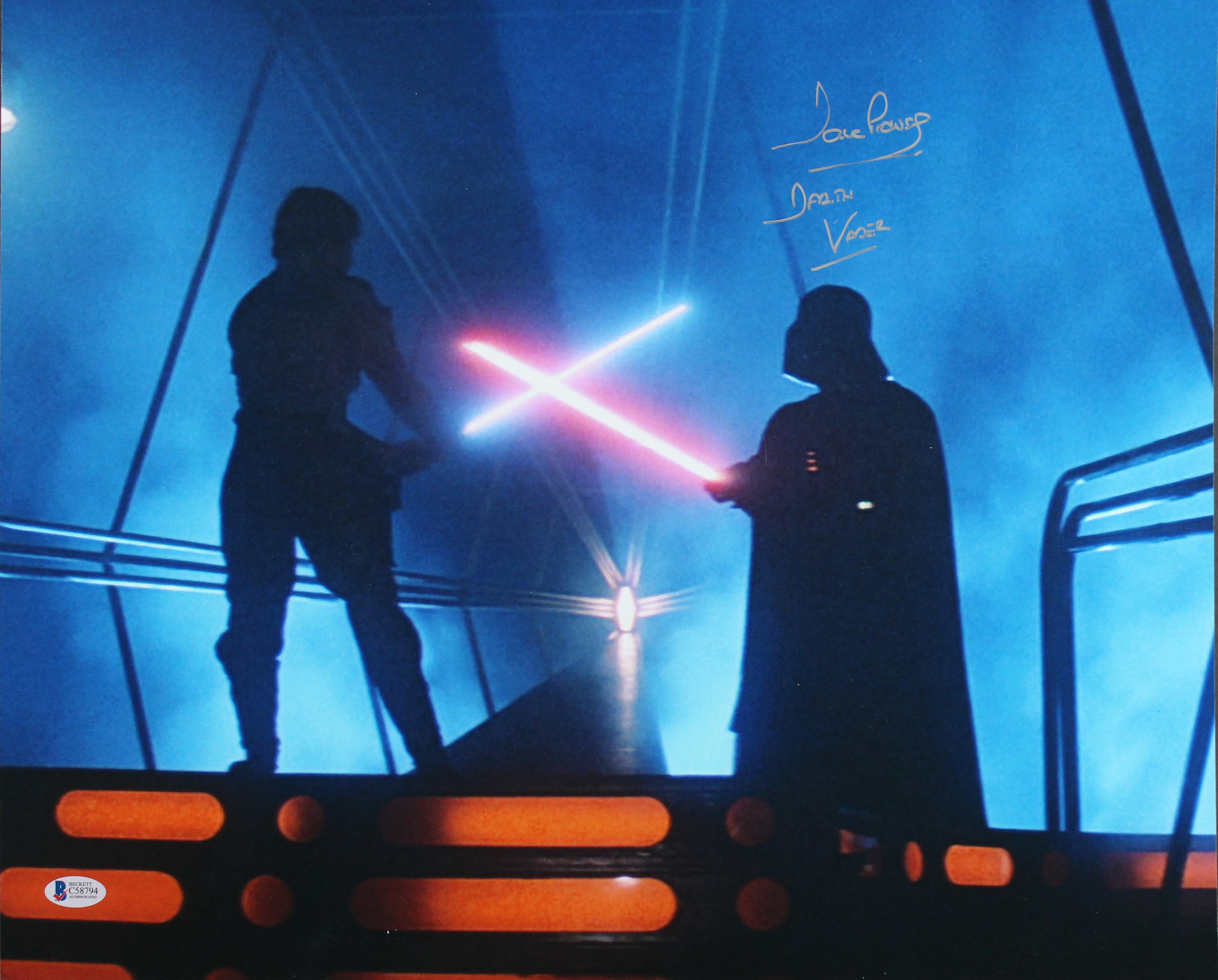 David Prowse Star Wars "Darth Vader" Authentic Signed 16x20 Photo BAS #C58794