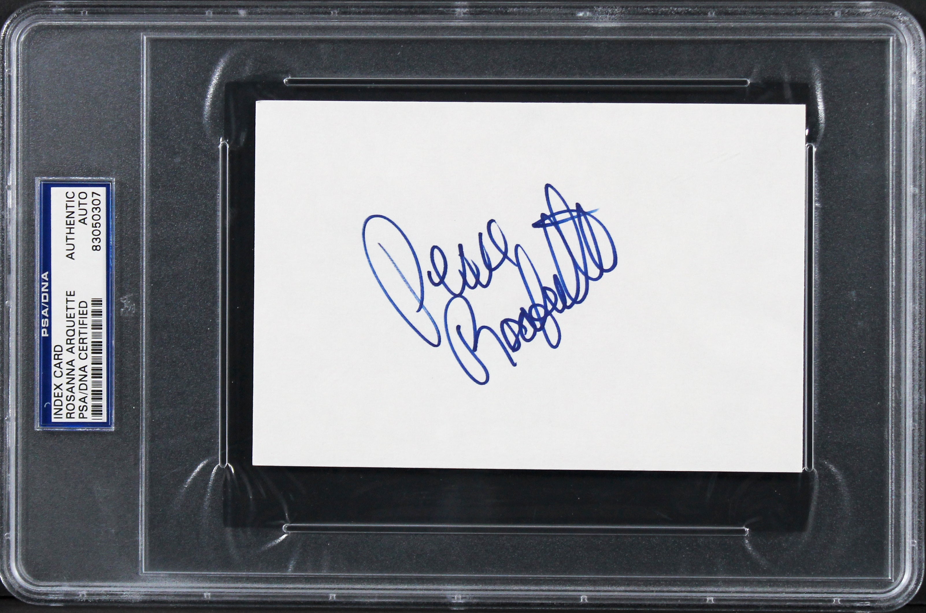 Rosanna Arquette Authentic Signed 4x6 Index Card Autographed PSA/DNA Slabbed 3