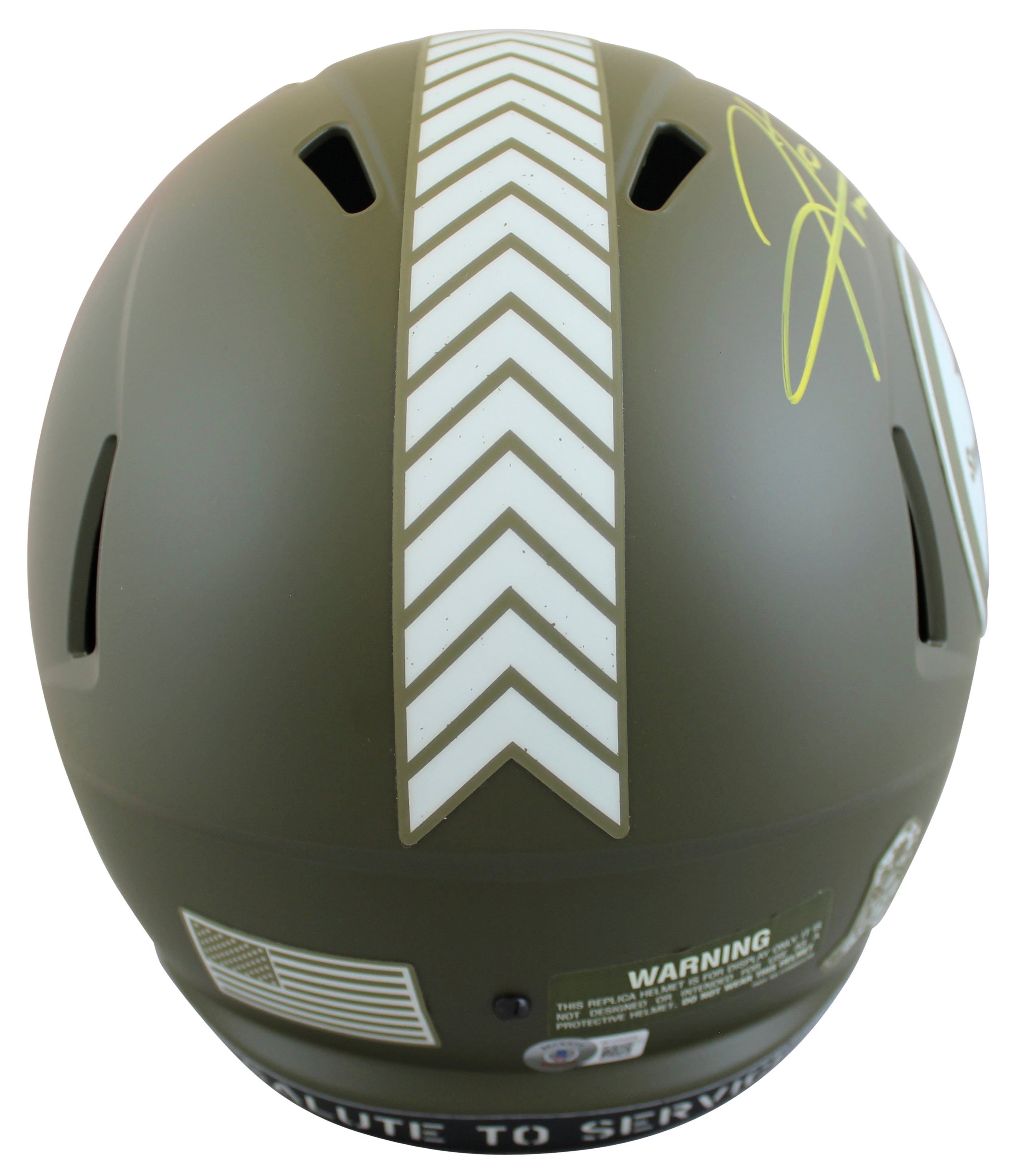 Steelers Hines Ward Signed Salute To Service Full Size Speed Rep Helmet BAS Wit