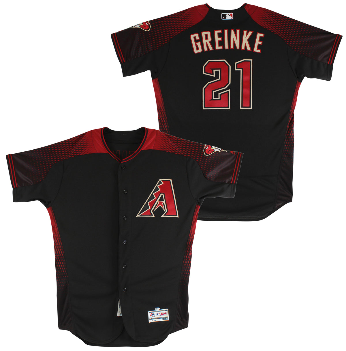 D-Backs Zack Greinke 9/27/17 Game Worn Black Majestic Flexbase Jersey MLB Holo
