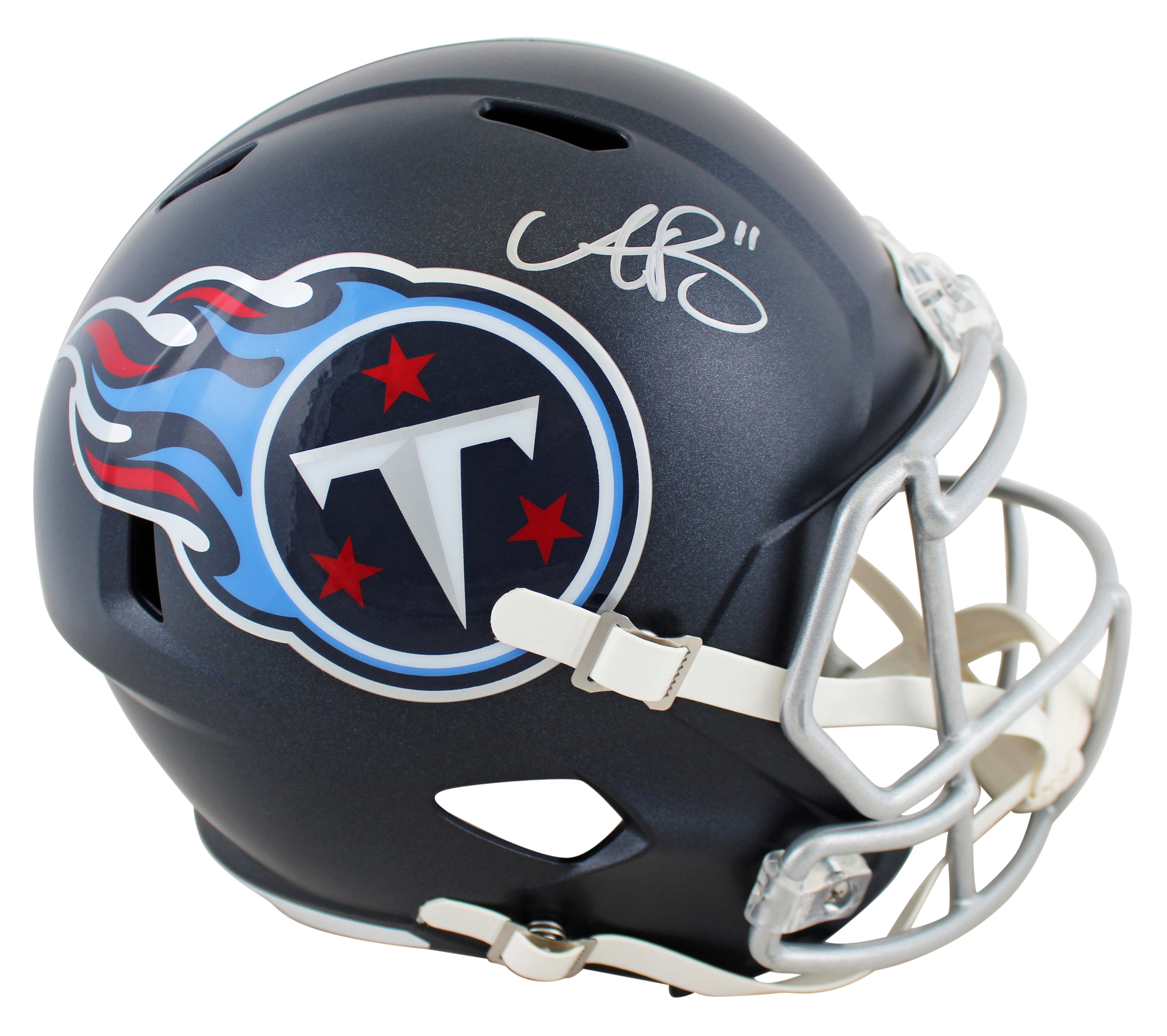 Titans A.J. Brown Authentic Signed Navy Full Size Speed Rep Helmet BAS Witnessed