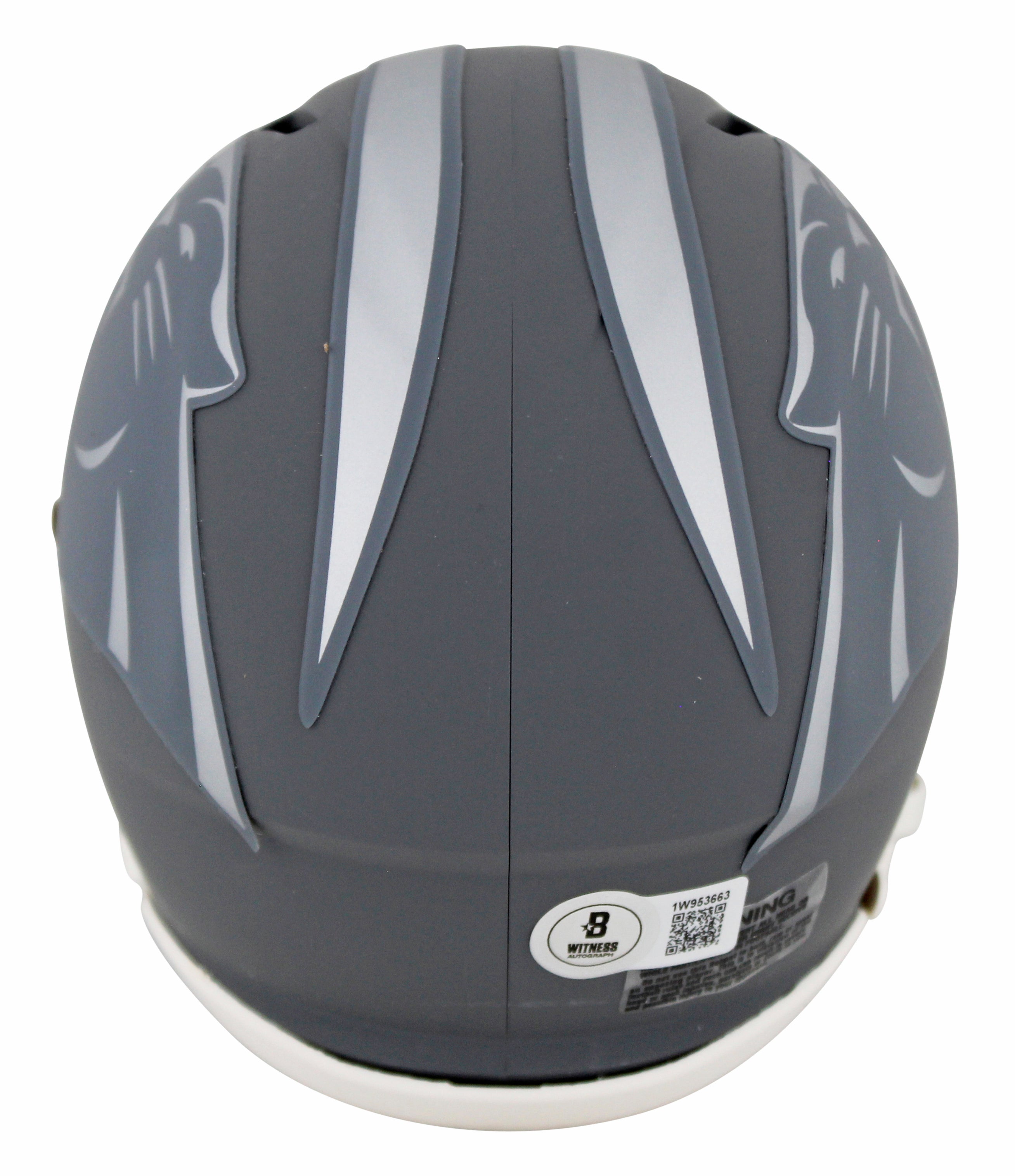 Panthers Julius Peppers Authentic Signed Slate Speed Mini Helmet BAS Witnessed