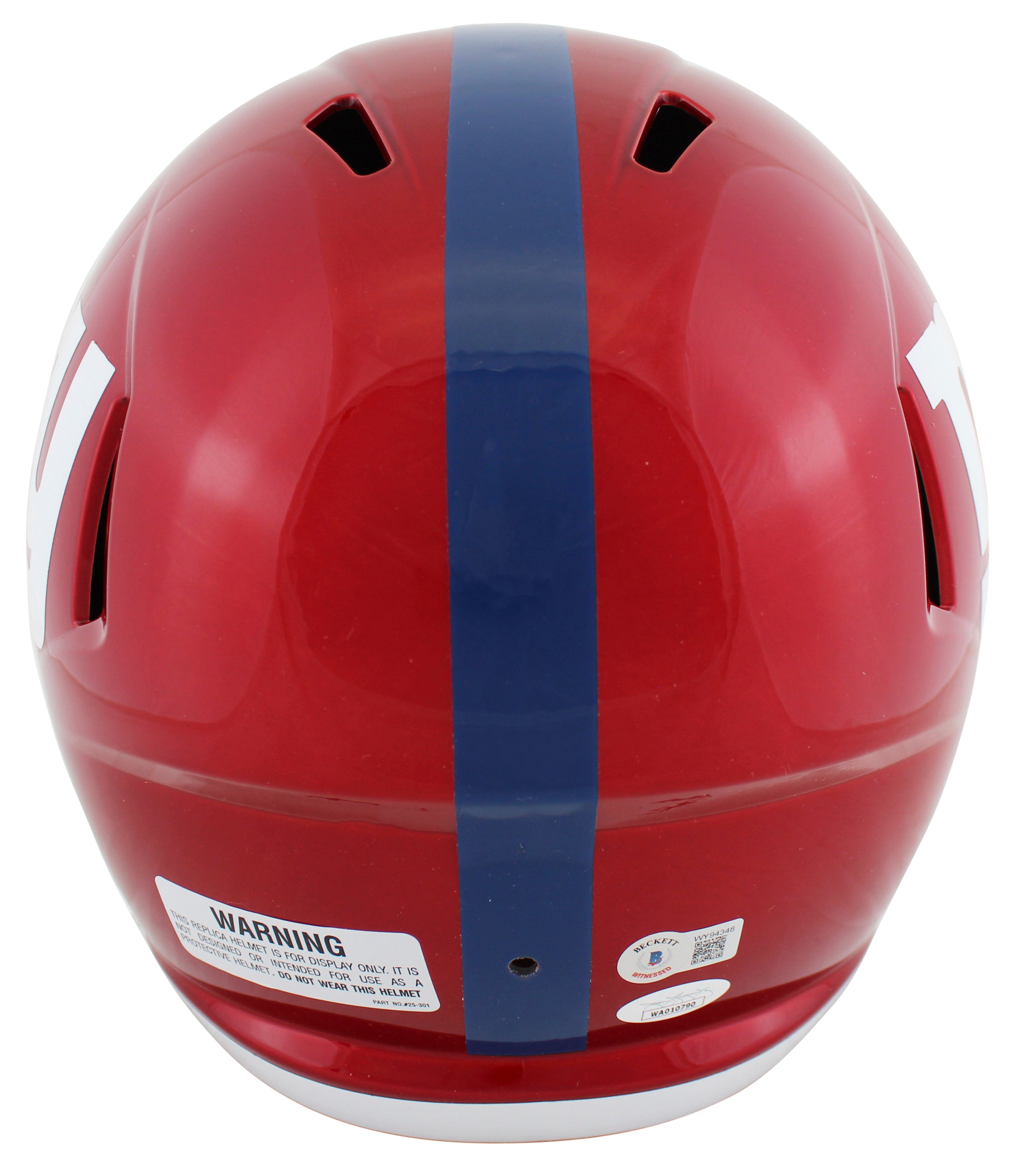 Michael Strahan & Lawrence Taylor Signed Flash F/S Speed Rep Helmet BAS Witness