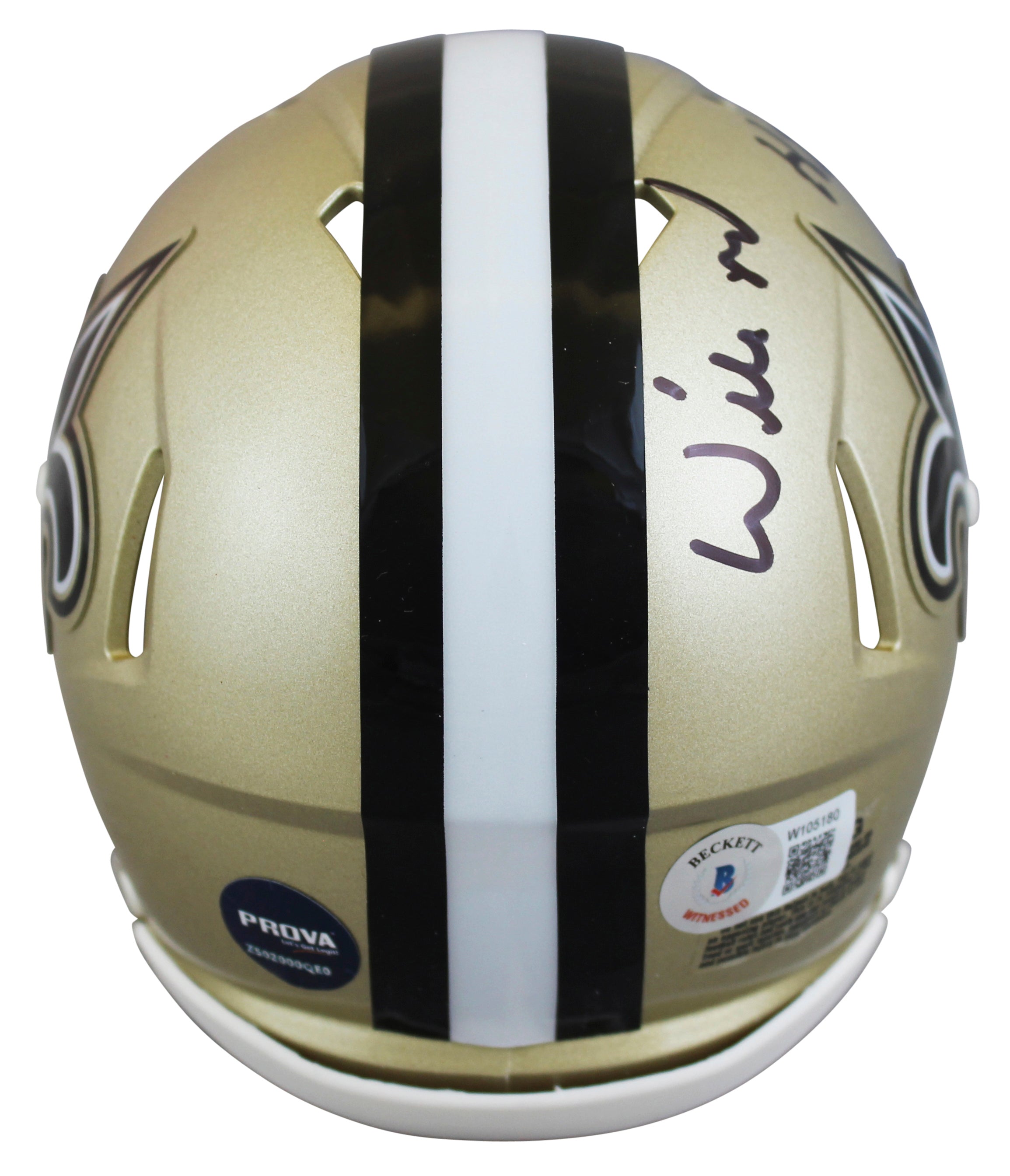 Saints Willie Roaf "HOF 12" Authentic Signed Speed Mini Helmet BAS Witnessed