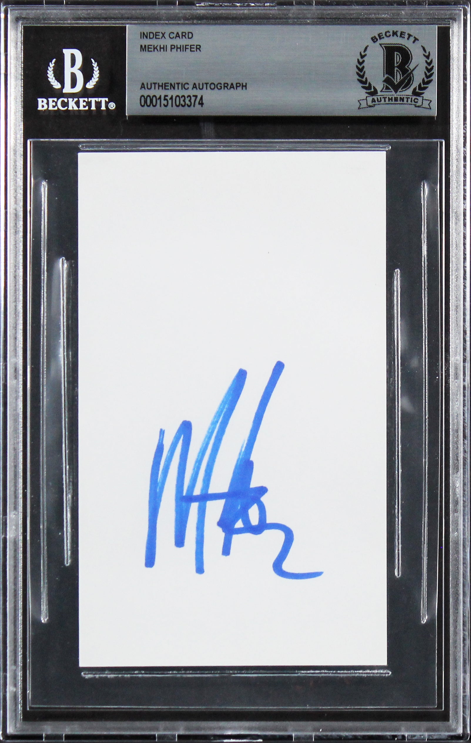 Mekhi Phifer 8 Mile Authentic Signed 3x5 Index Card Autographed BAS Slabbed