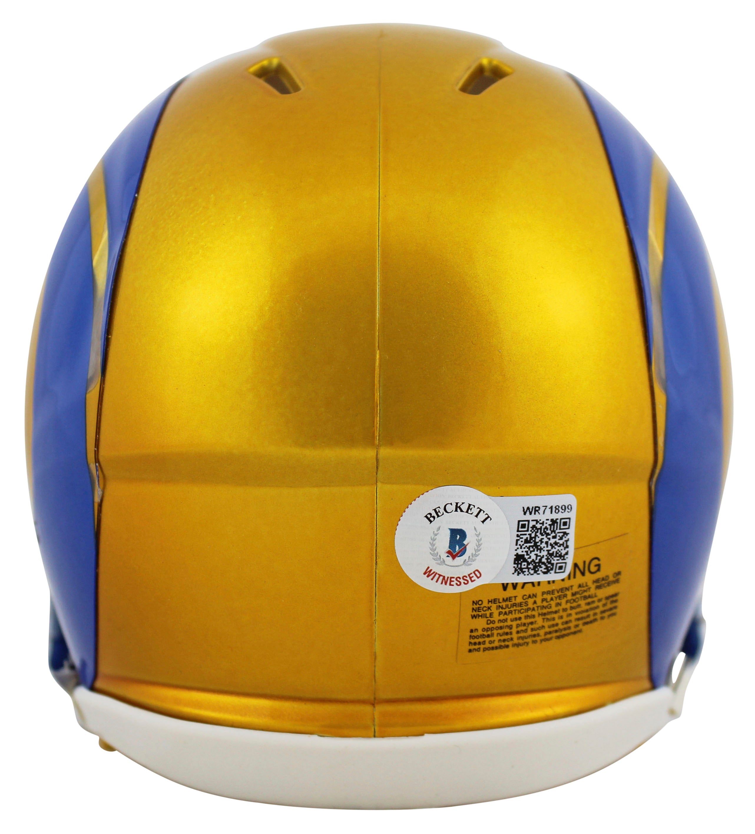 Rams Eric Dickerson HOF 99 Authentic Signed Flash Speed Mini Helmet BAS Witness