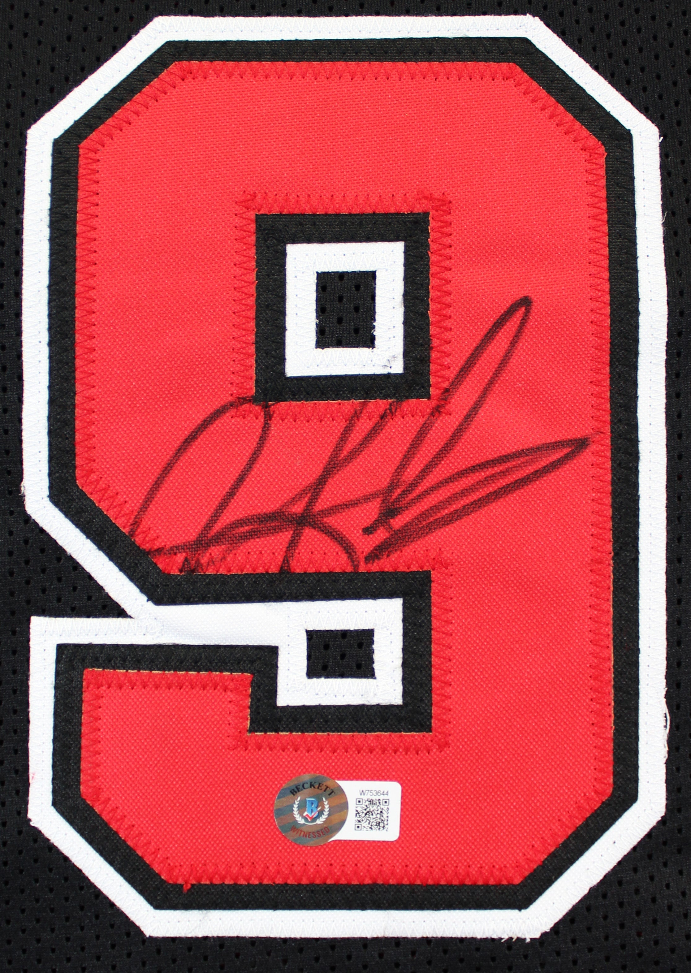 Dennis Rodman Authentic Signed Black Pro Style Jersey Autographed BAS Witnessed