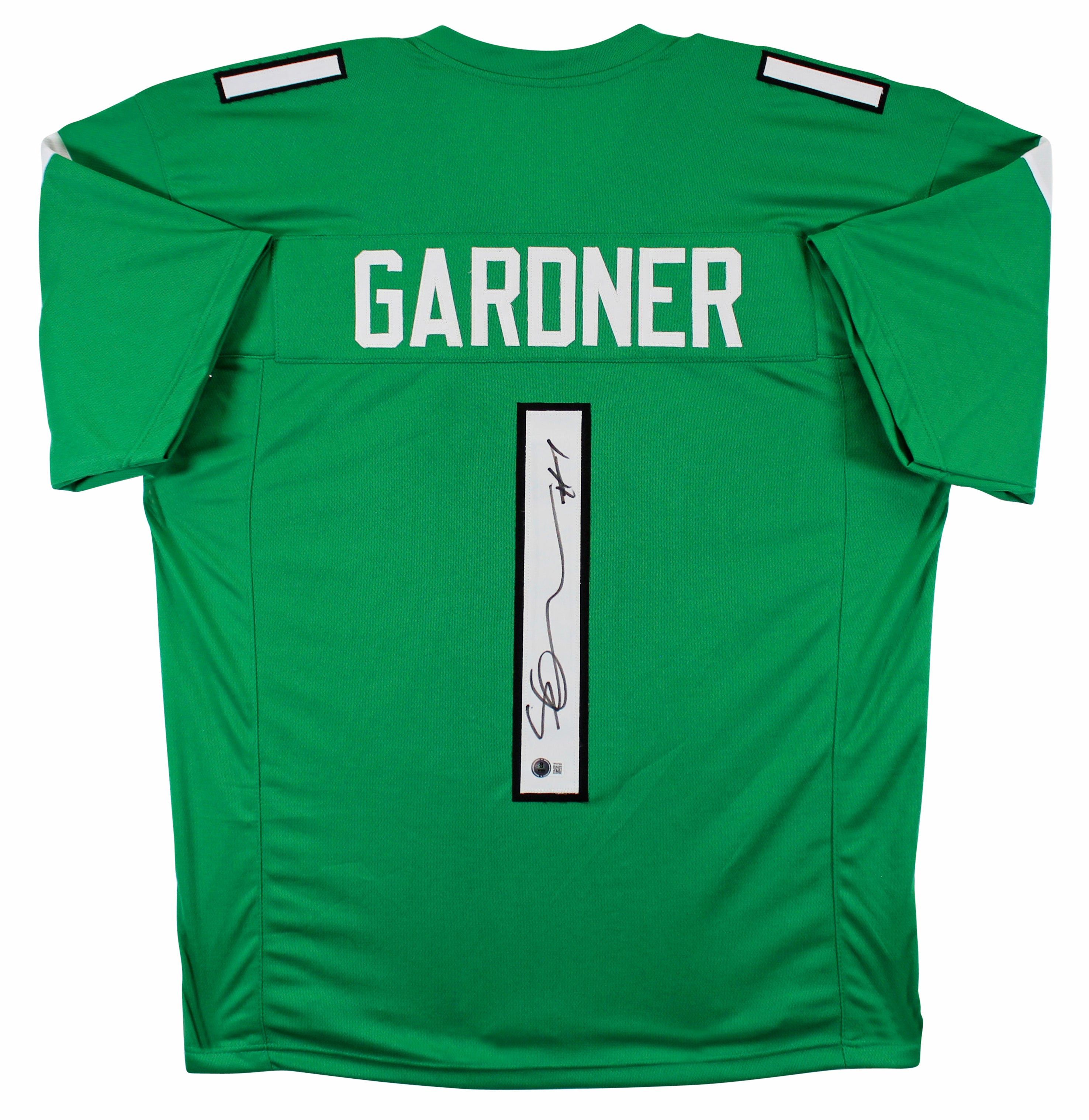 Ahmad "Sauce" Gardner Authentic Signed Green Pro Style Jersey BAS Witnessed 2