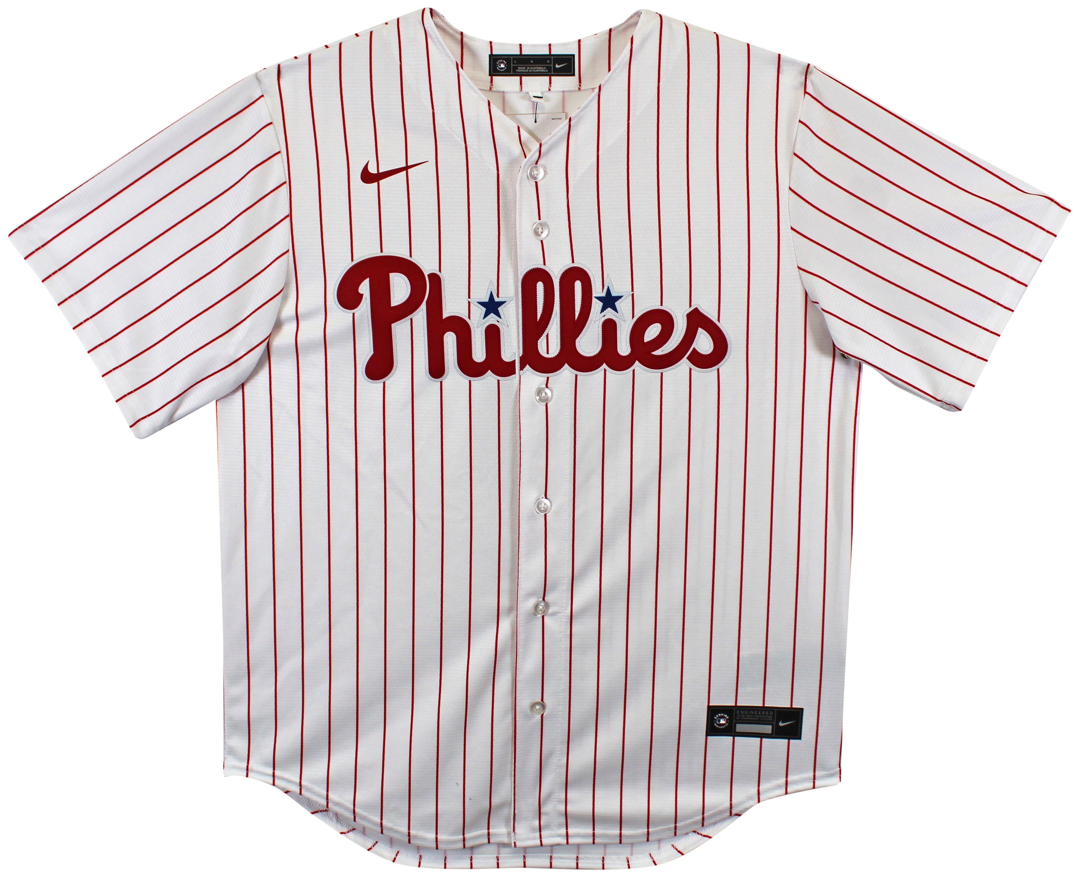 Phillies Bryce Harper Signed White Nike Pinstripe Jersey MLB & Fanatics