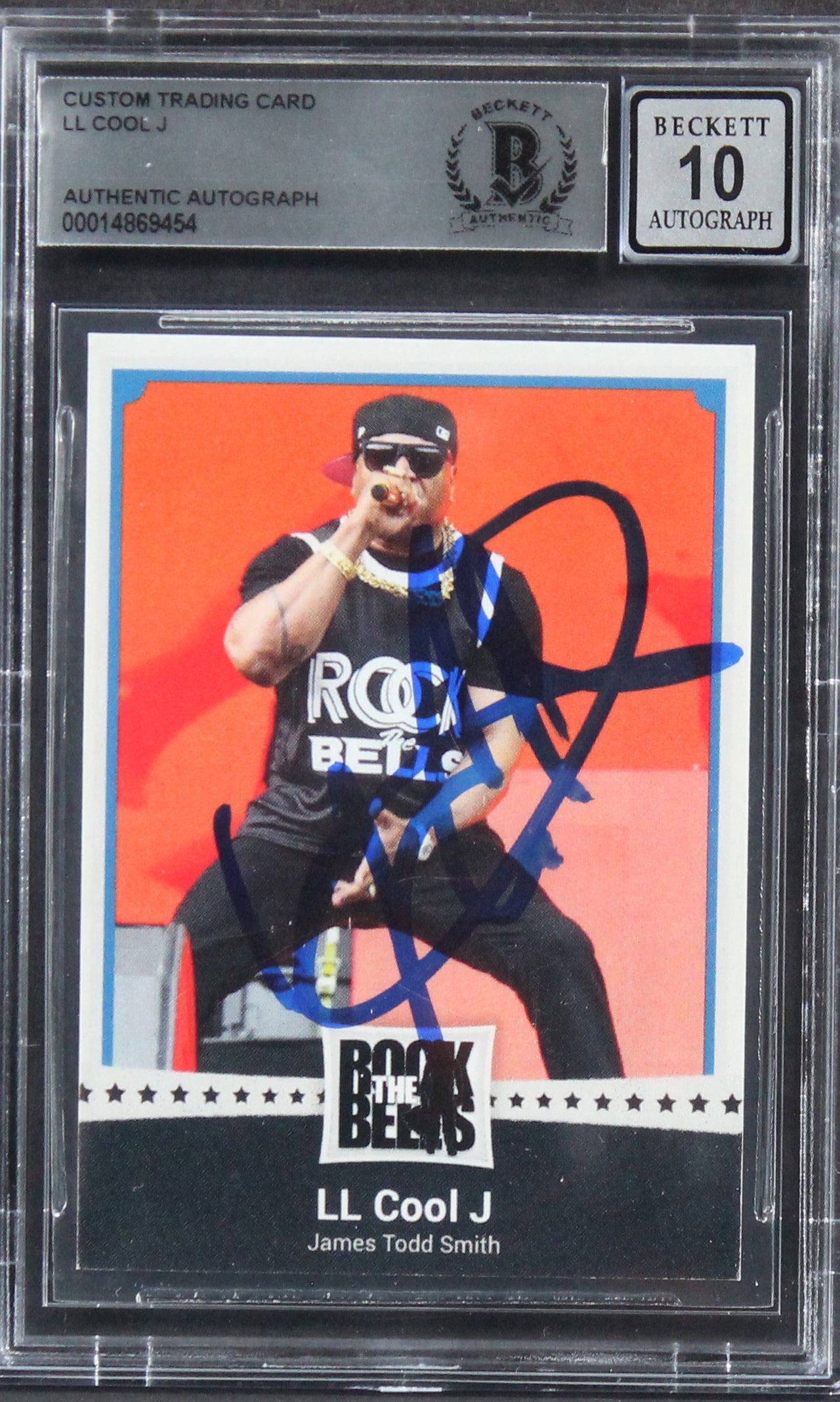 L.L. Cool J. Authentic Signed Custom Trading Card Auto Graded 10! BAS Slabbed