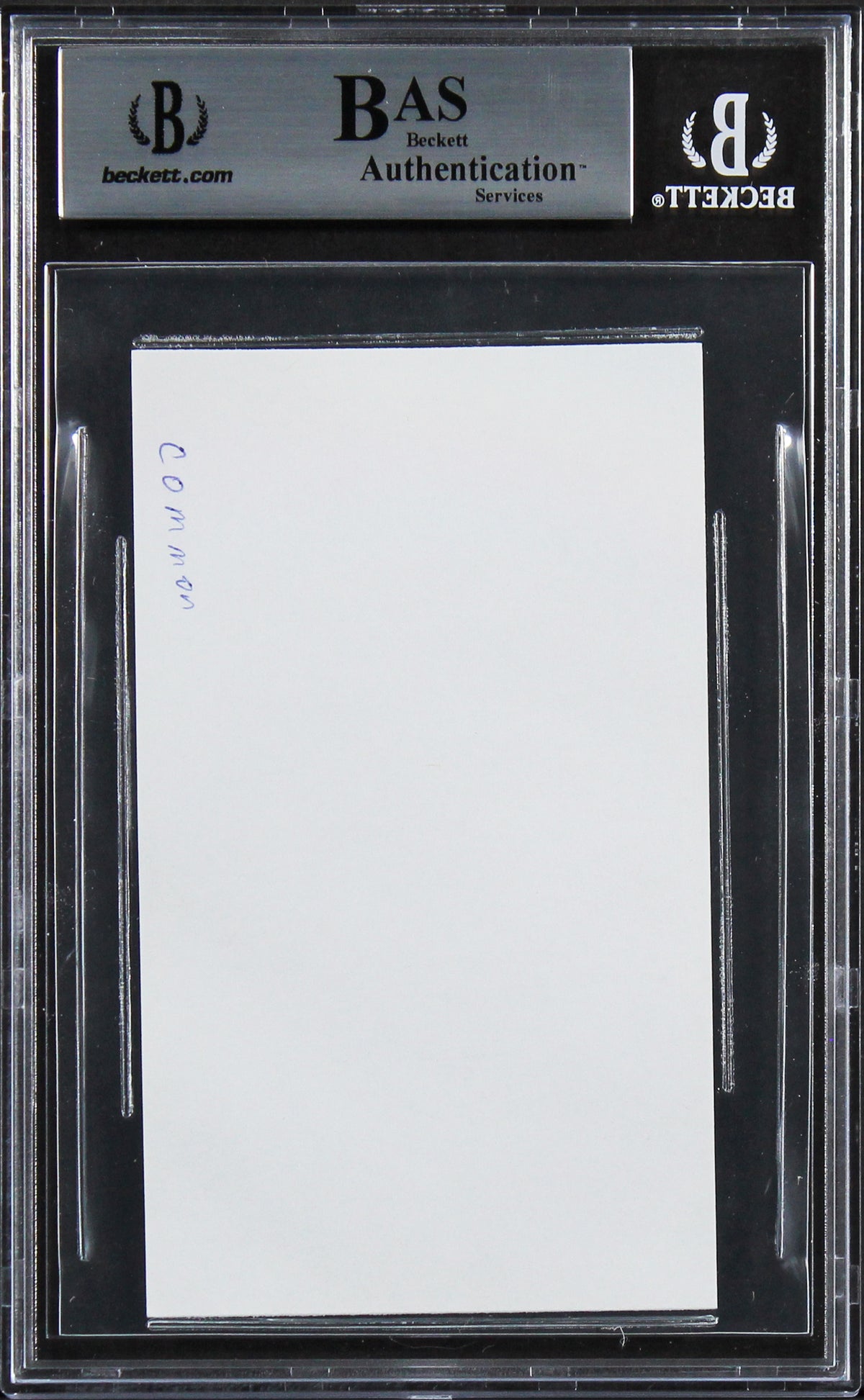 Common "Love" Authentic Signed 3x5 Index Card Autographed BAS Slabbed