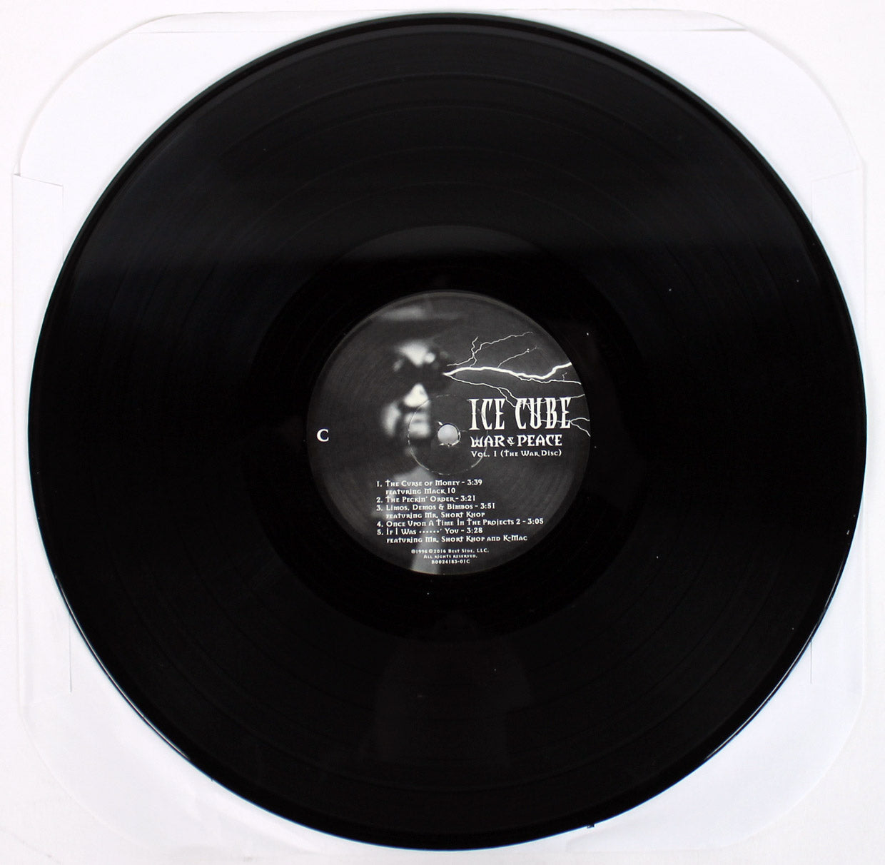 Ice Cube Authentic Signed War & Peace Vol. I Album Cover W/ Vinyl BAS #D67072