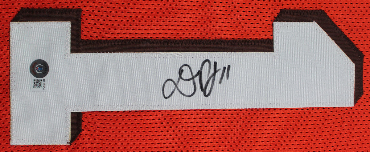 Donovan Peoples-Jones Authentic Signed Orange Pro Style Framed Jersey BAS Wit