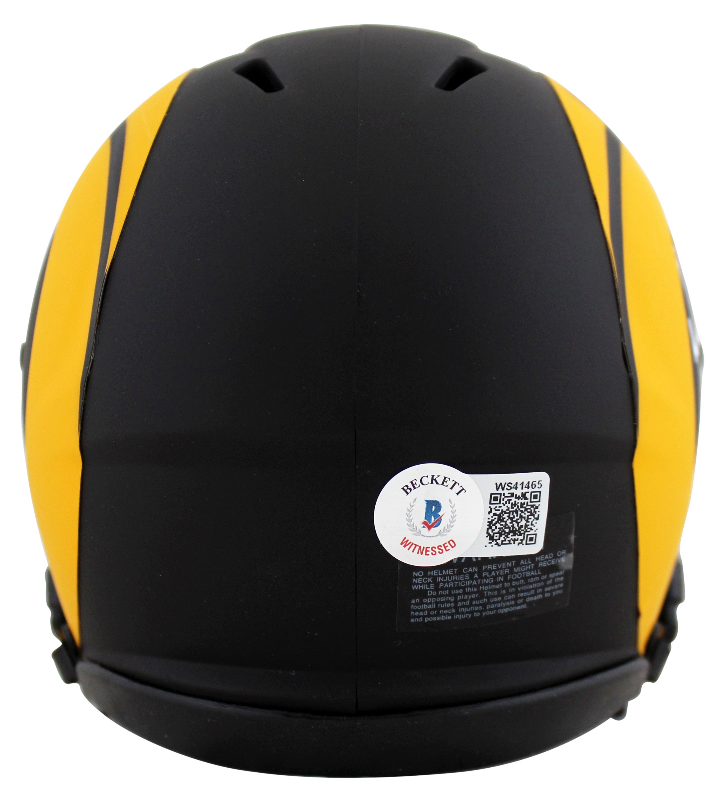Rams Eric Dickerson & Marshall Faulk Signed Eclipse Speed Mini Helmet BAS Wit