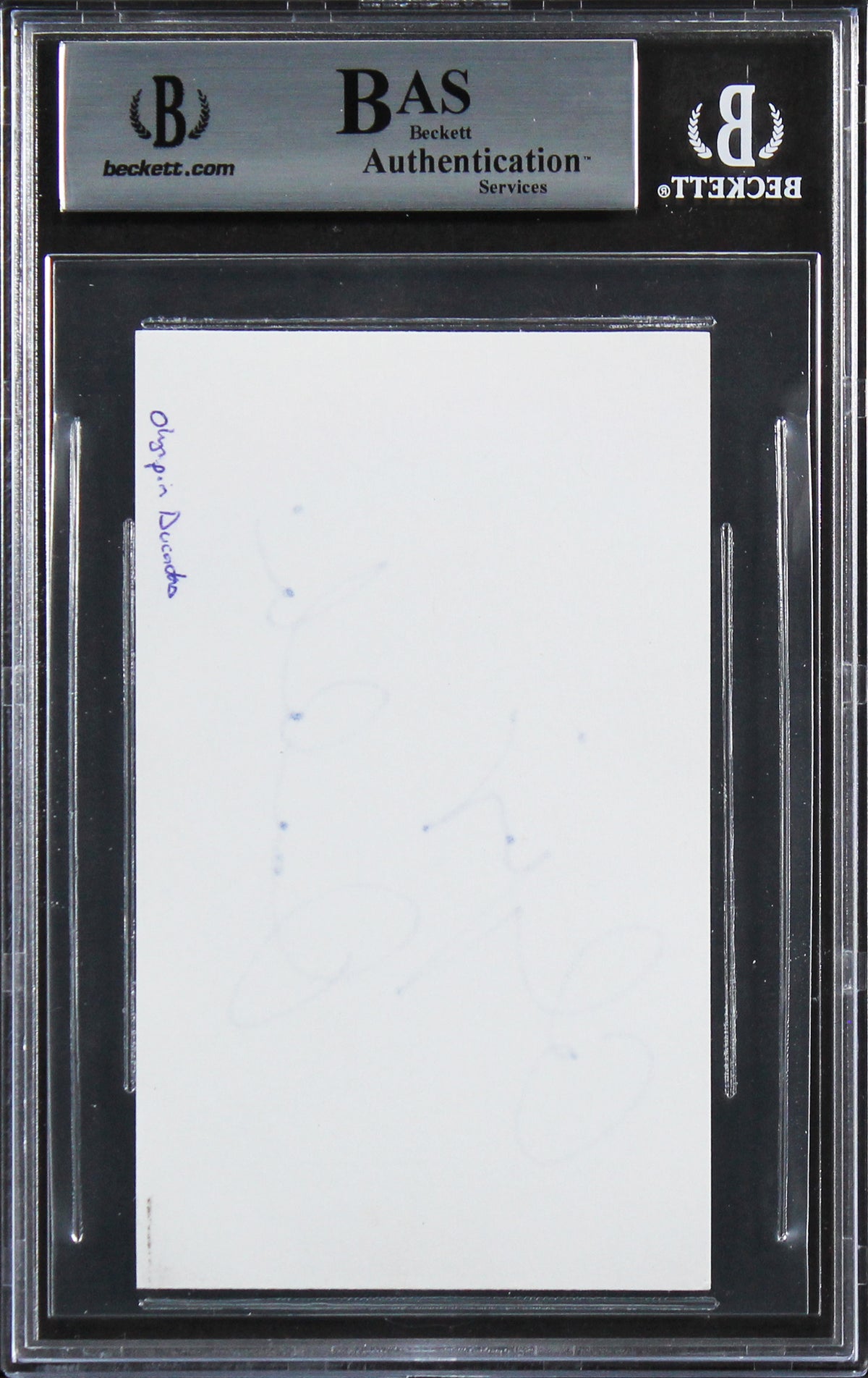 Olympia Dukakis Moonstruck Authentic Signed 3x5 Index Card BAS Slabbed 1