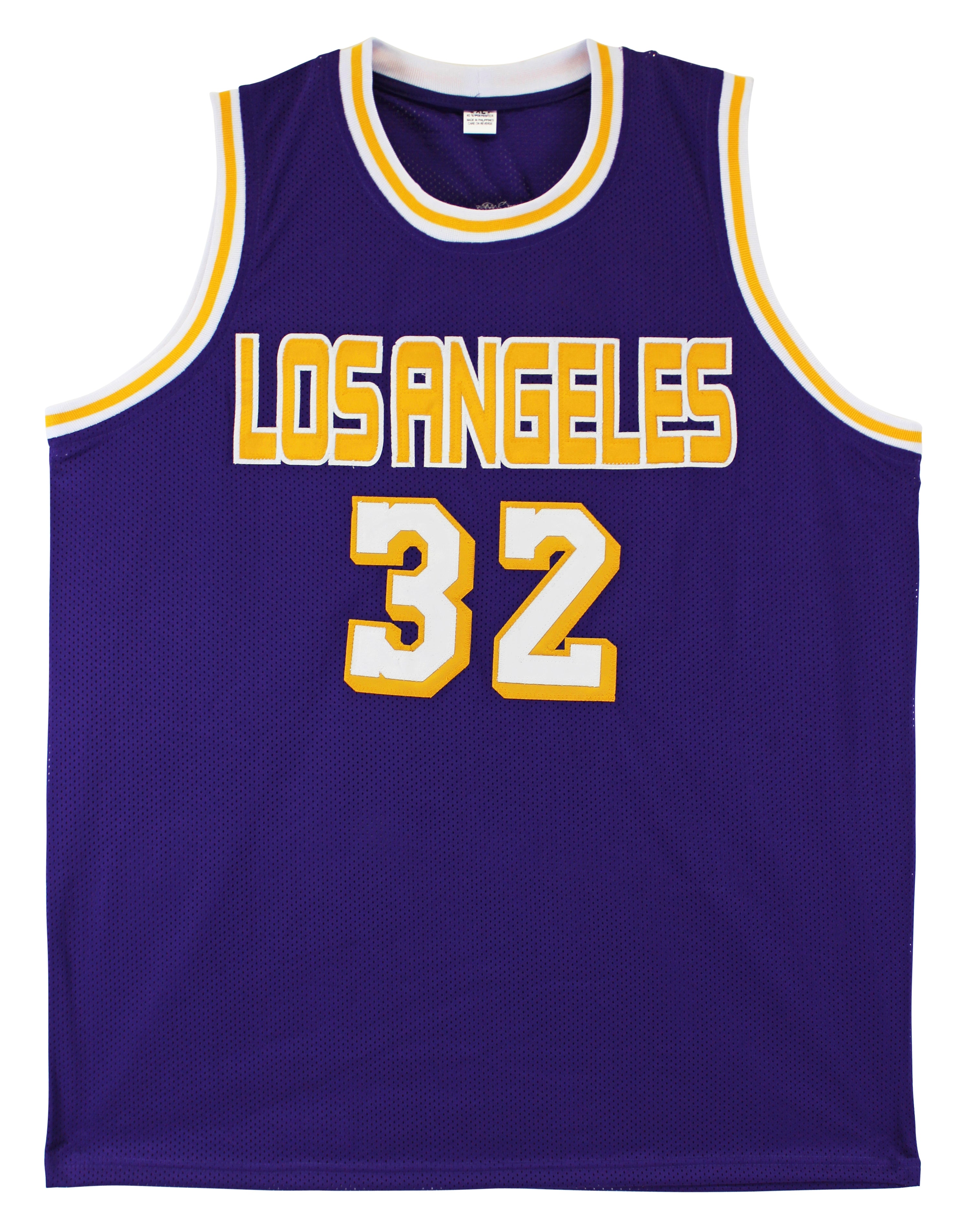 Magic Johnson Authentic Signed Purple Pro Style Jersey Autographed BAS Witnessed