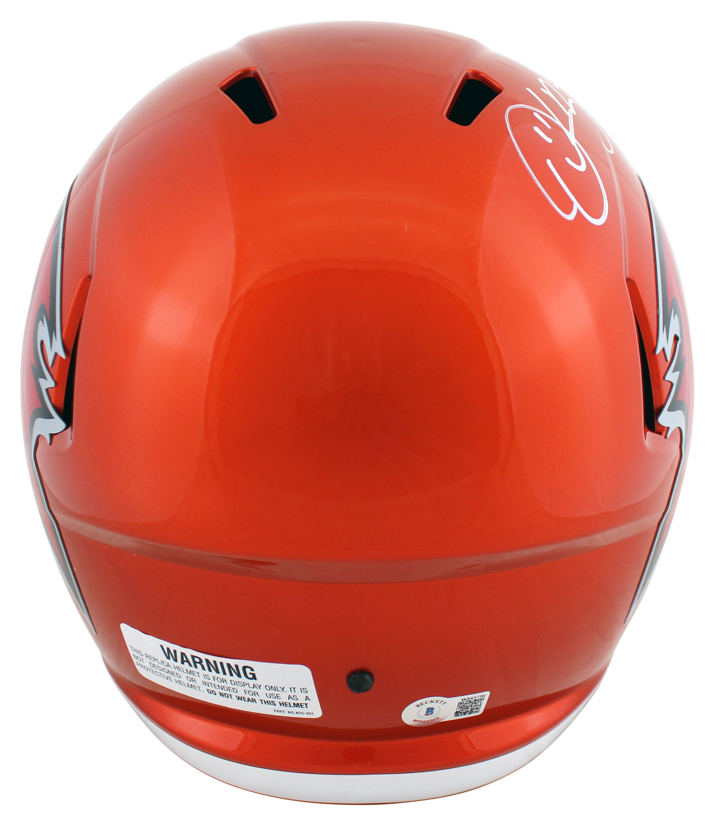 Buccaneers Derrick Brooks Signed Flash Full Size Speed Rep Helmet BAS Witnessed