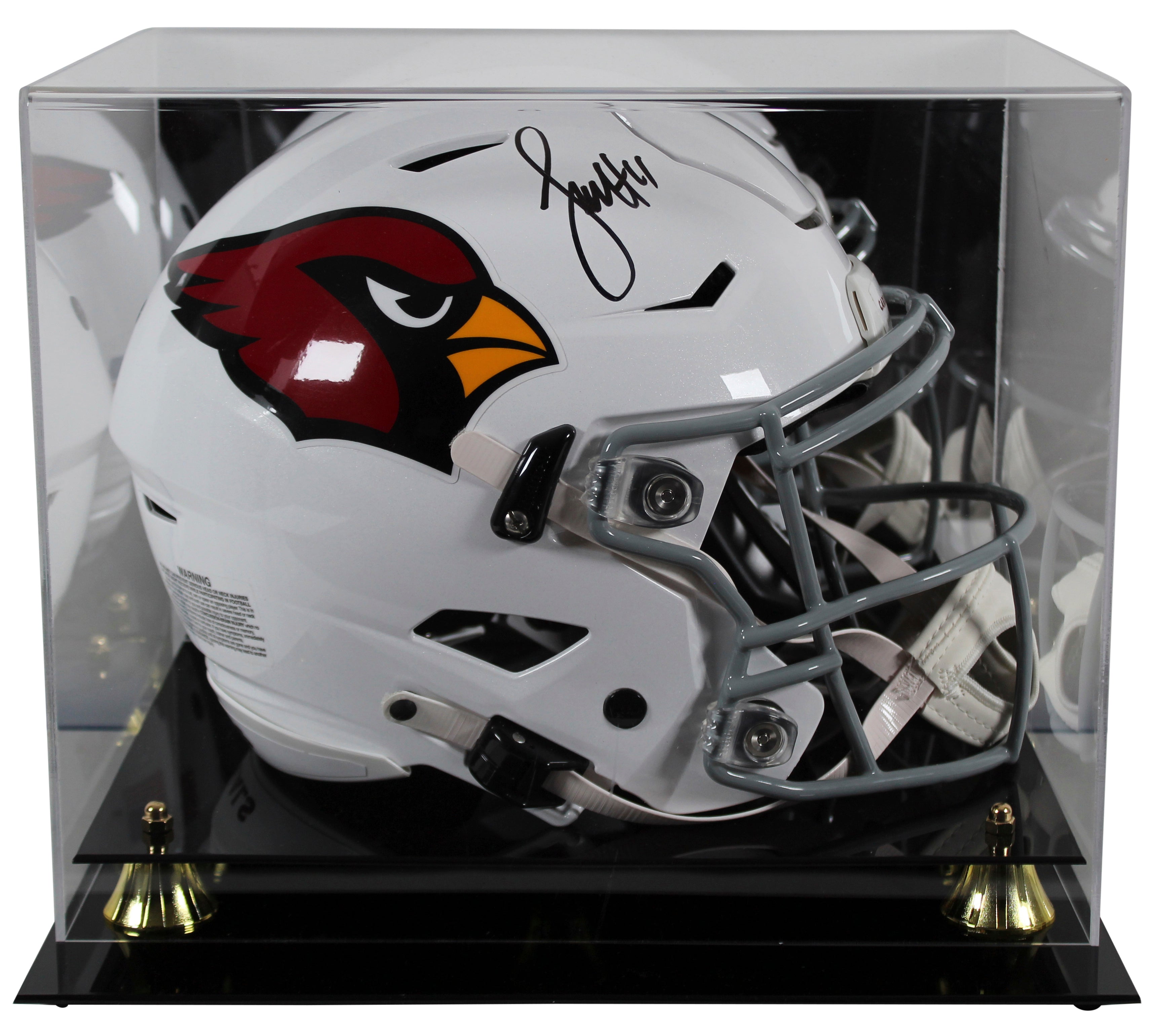 Cardinals Larry Fitzgerald Signed Speed Flex Full Size Helmet W/ Case BAS Wit