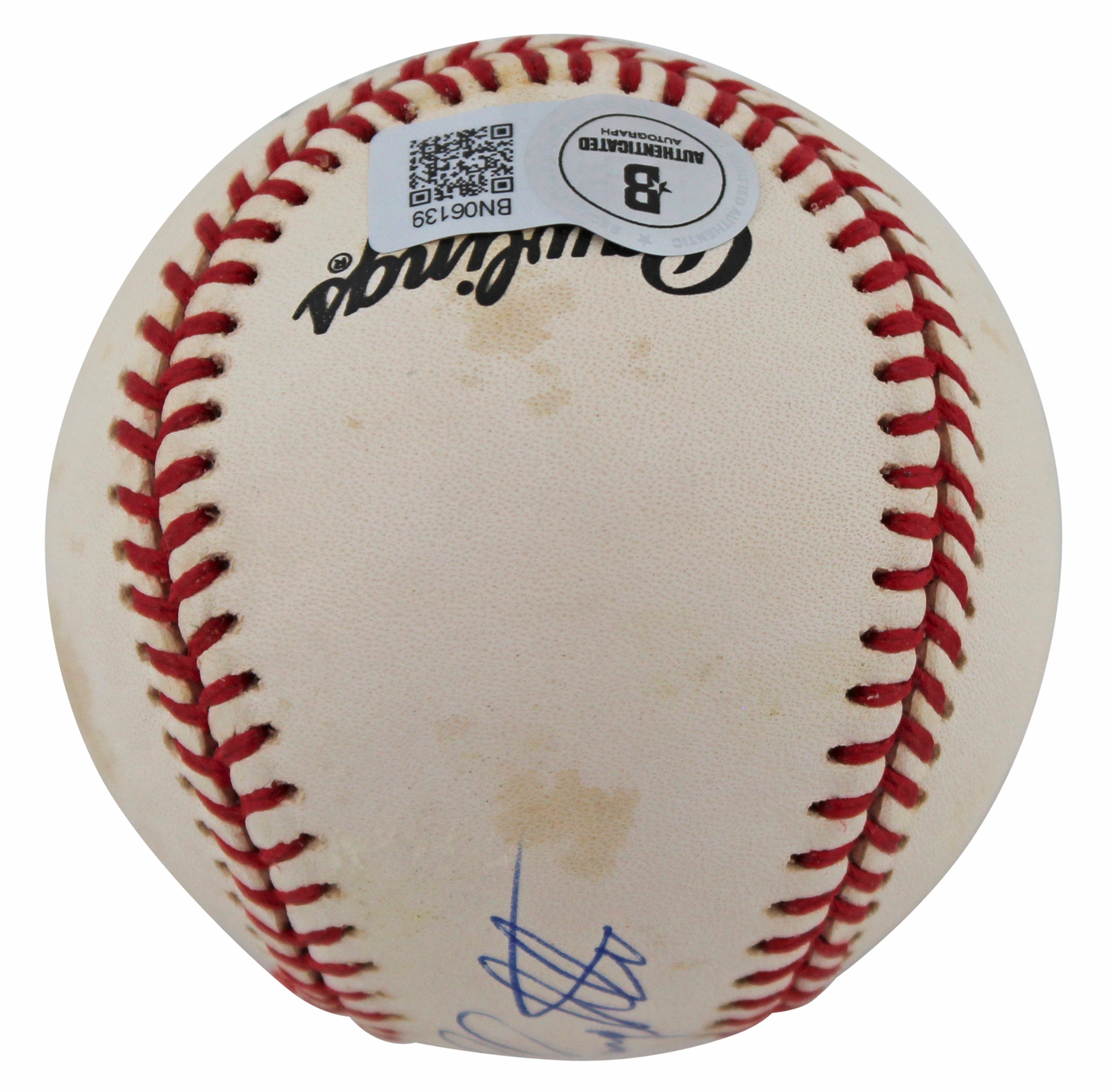 Cardinals Enos Slaughter Authentic Signed Onl Baseball BAS #BN06139