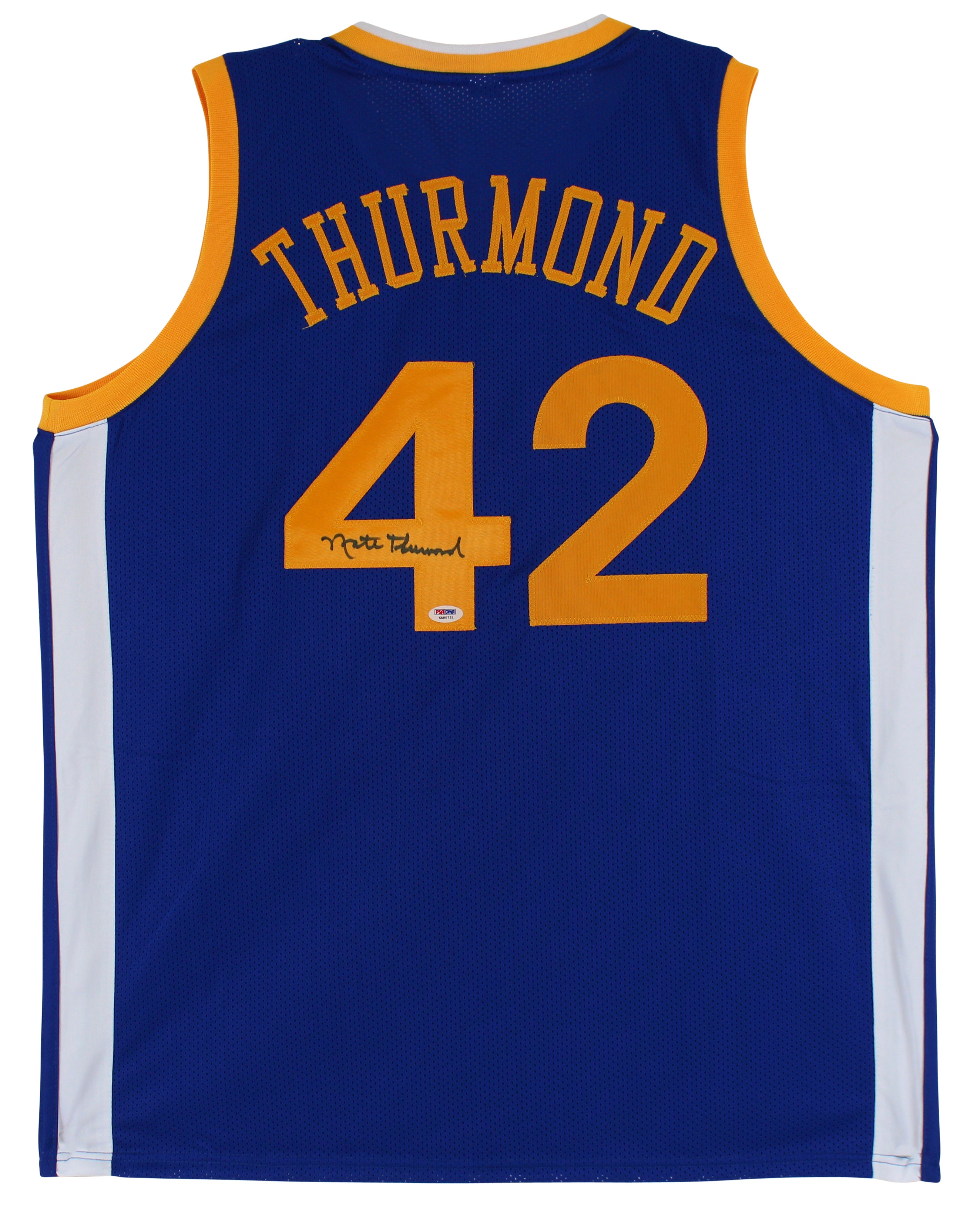 Nate Thurmond Authentic Signed Blue Pro Style Jersey Autographed PSA/DNA Itp