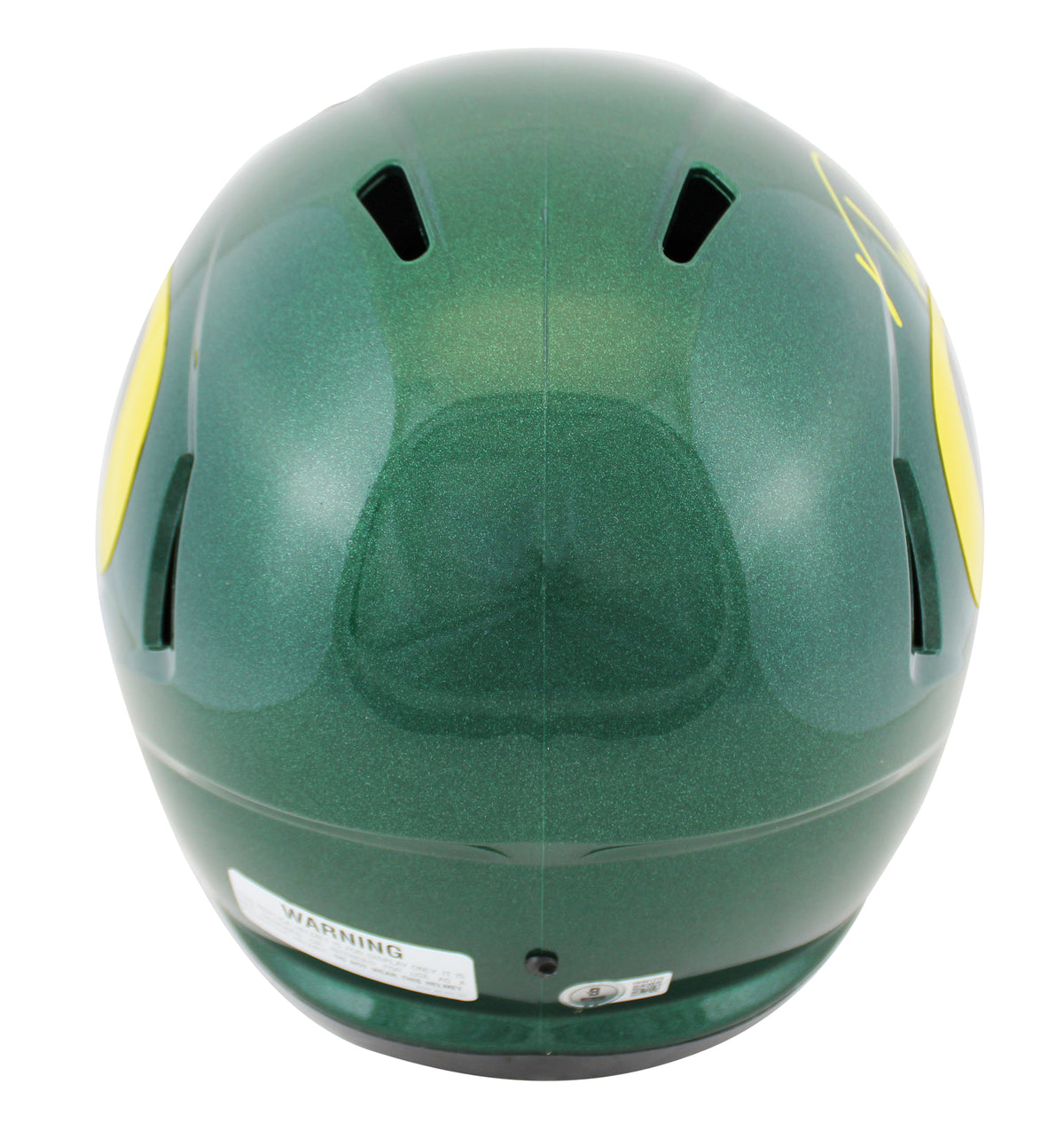 Oregon Troy Franklin Authentic Signed Full Size Speed Rep Helmet BAS Witnessed