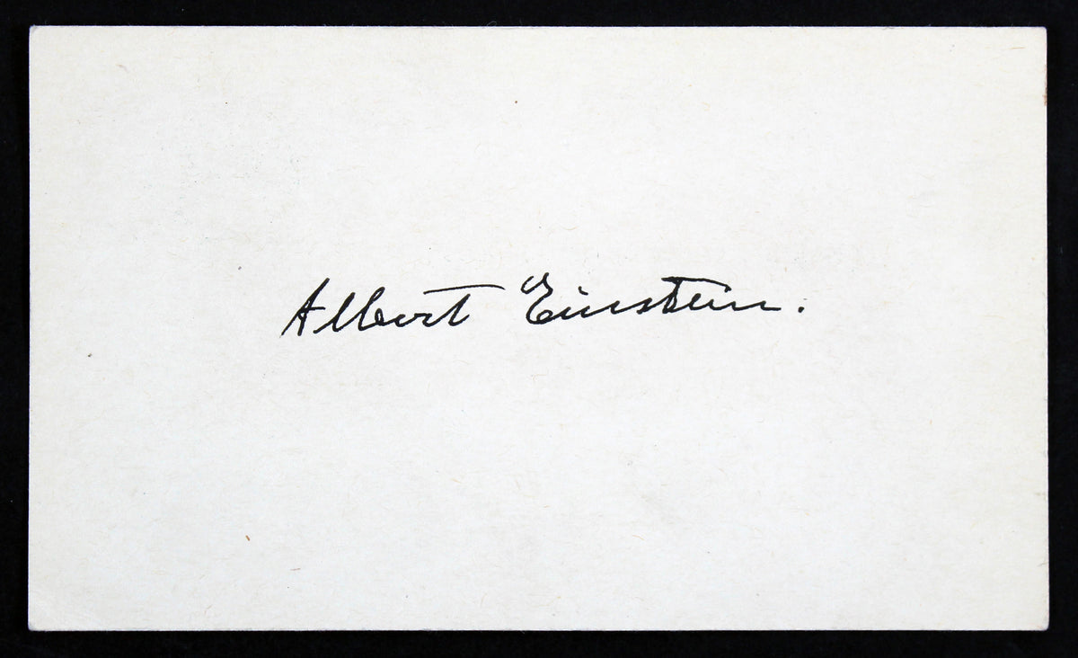 Albert Einstein Signed 3.25x5.5 Index Card Auto Graded Gem Mint 10! BAS #AA03804