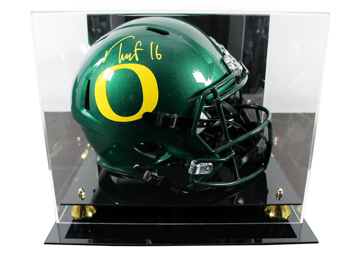 Oregon Troy Franklin Signed Full Size Speed Rep Helmet W/ Case BAS Witnessed