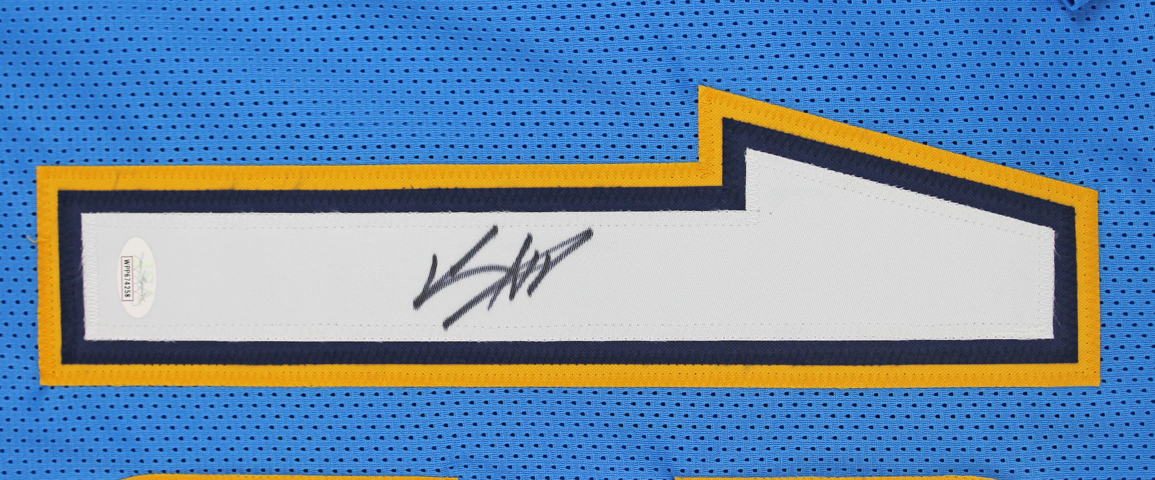 Keenan Allen Authentic Signed Powder Blue Framed Pro Style Jersey JSA Witness