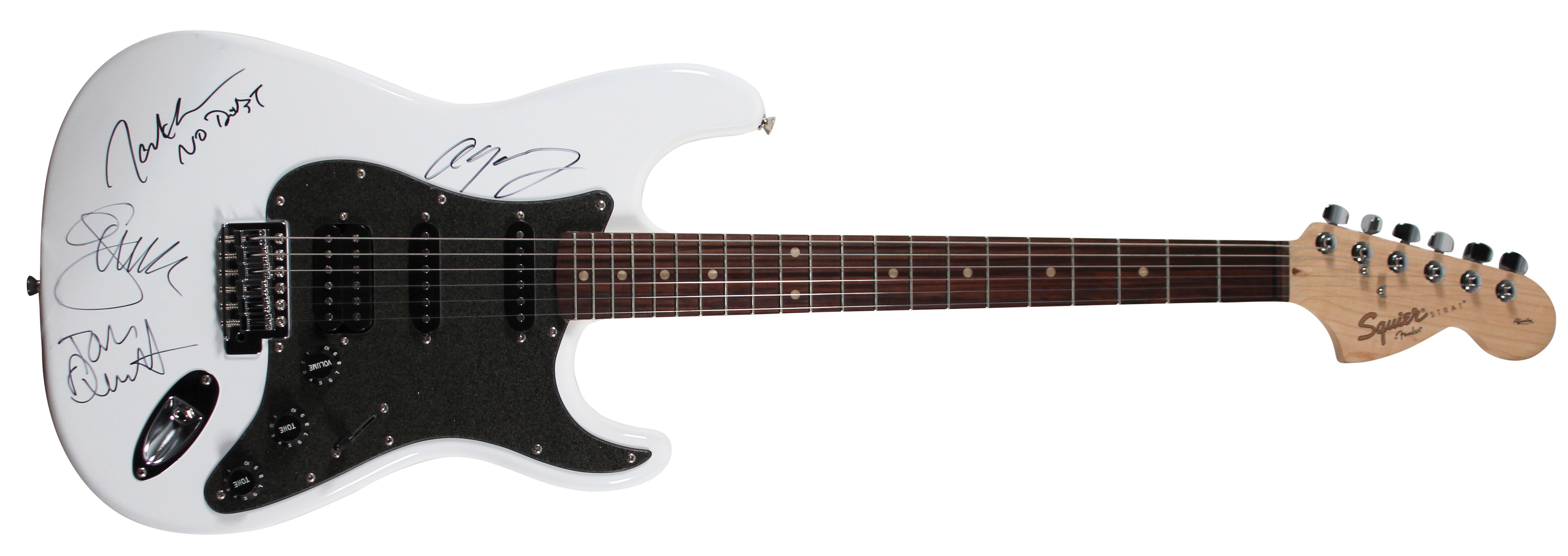 No Doubt (4) Stefani, Dumont, Young & Kanal Signed Fender Squier Guitar JSA