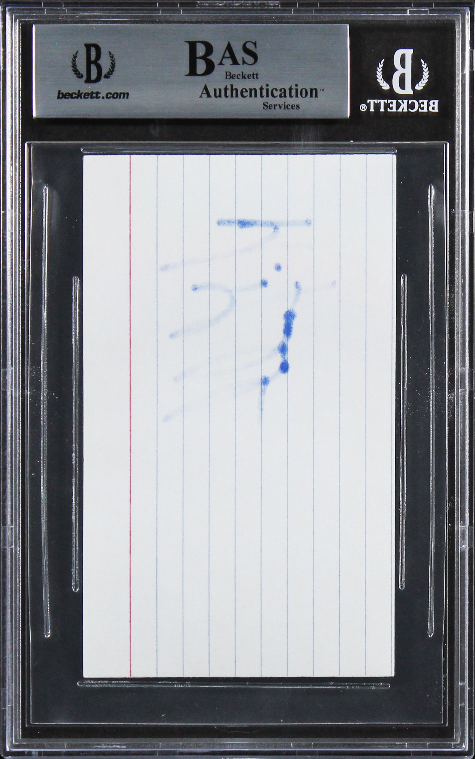 Michael Fassbender X-Men Authentic Signed 3x5 Index Card Autographed BAS Slab 1