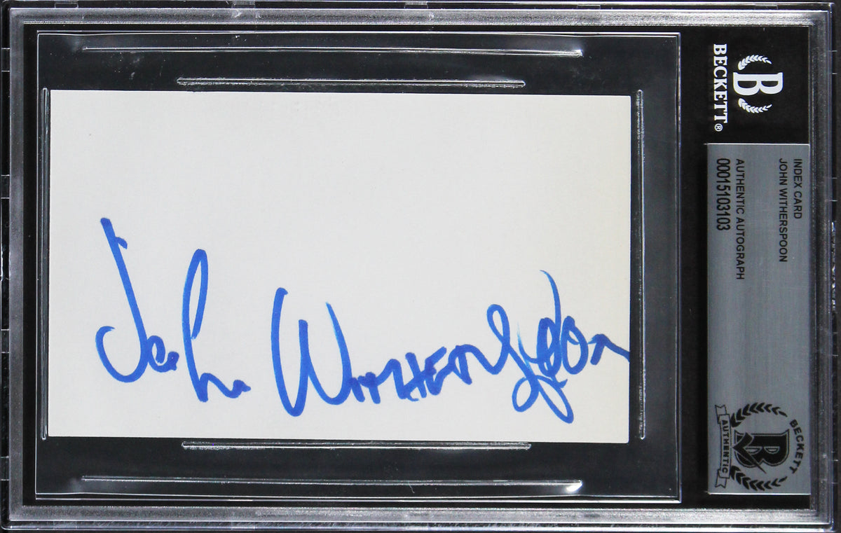John Witherspoon Friday Authentic Signed 3x5 Index Card Autographed BAS Slabbed