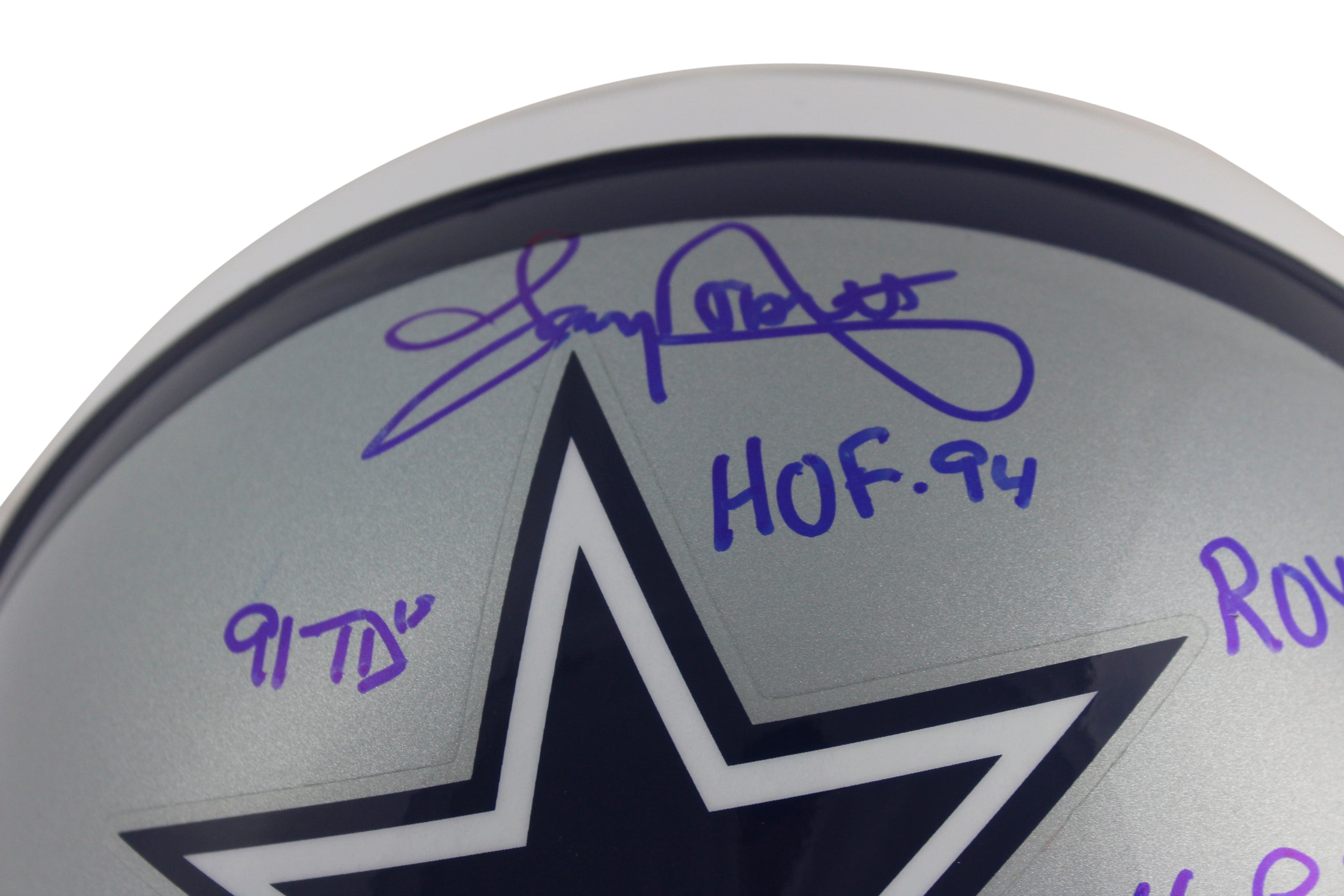 Cowboys Tony Dorsett "Career Stat" Signed Authentic Proline Full Size Helmet BAS