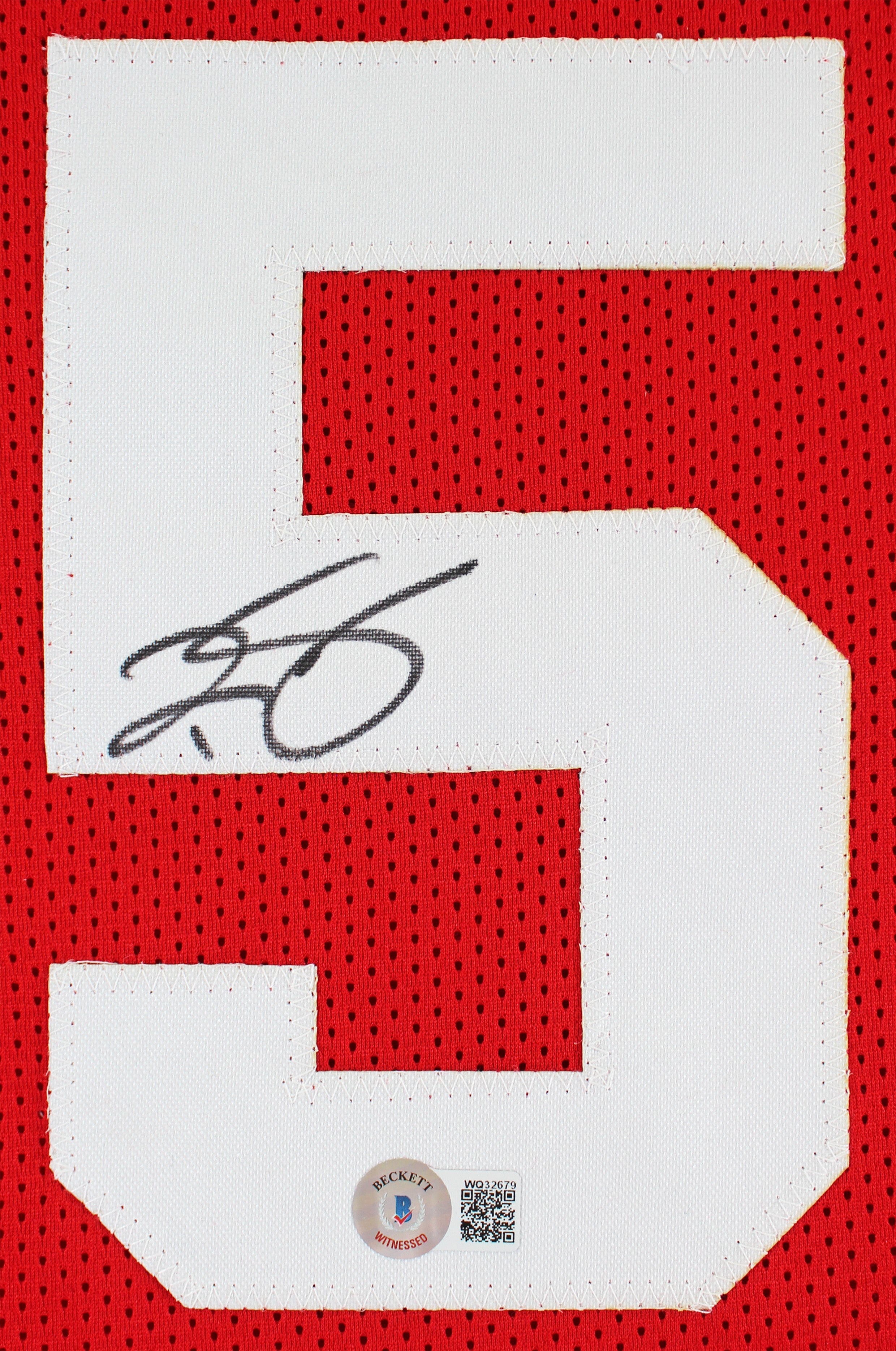Ralph Sampson Authentic Signed Red Pro Style Jersey Autographed BAS Witnessed