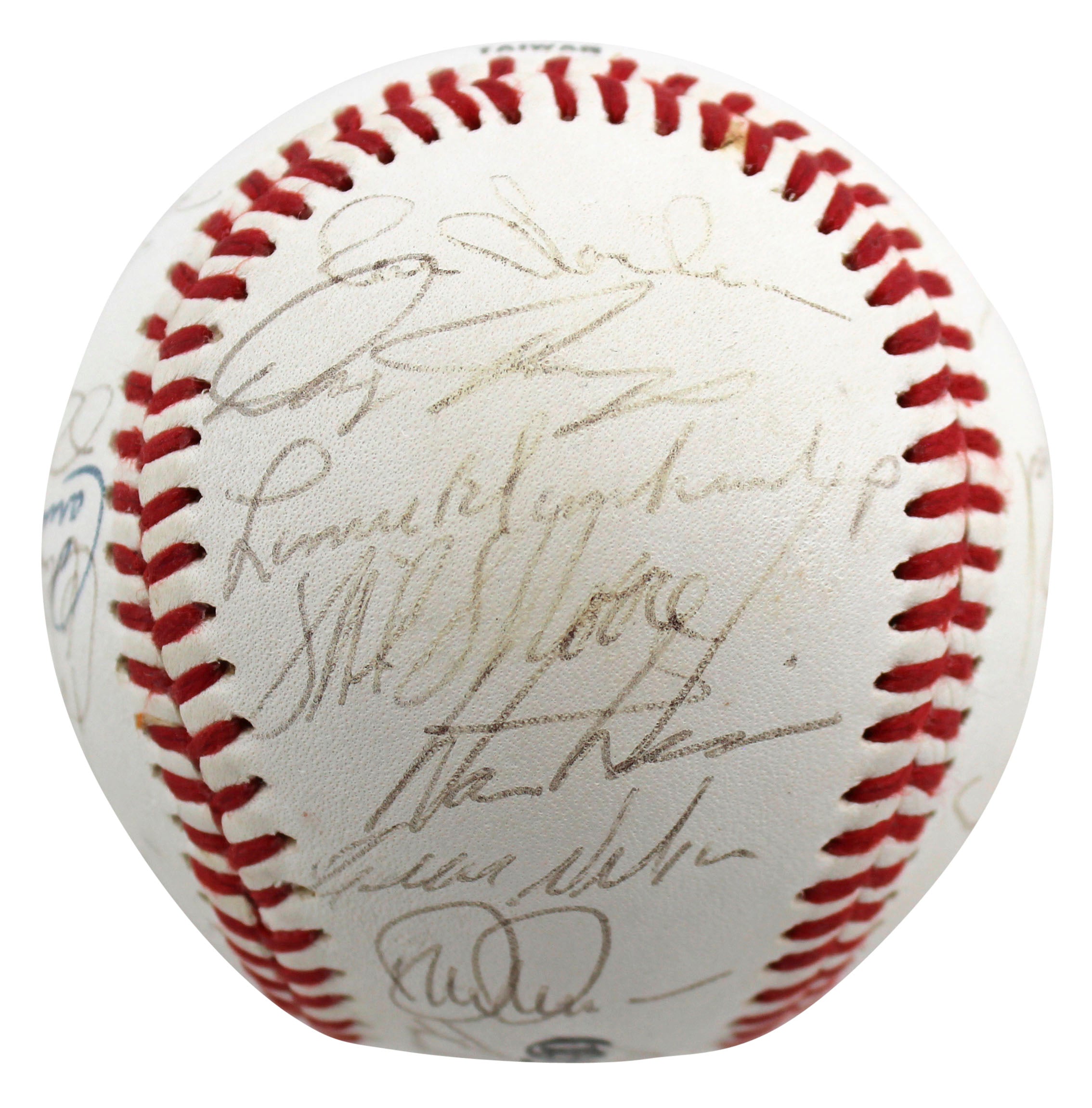 1989 A's (27) McGwire, LaRussa, Henderson Authentic Signed Baseball BAS #AB14656
