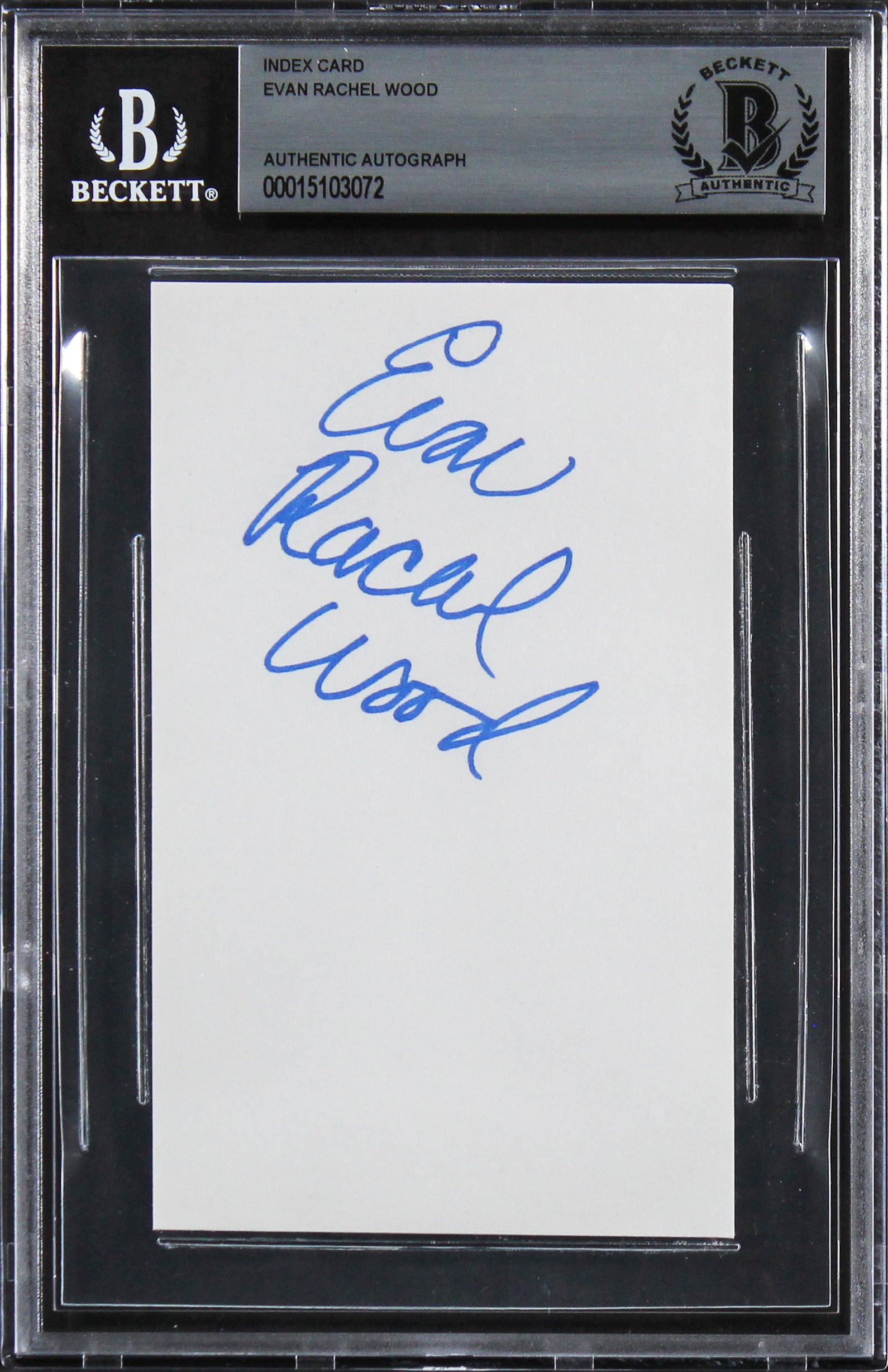 Evan Rachel Wood Westworld Authentic Signed 3x5 Index Card BAS Slabbed 1