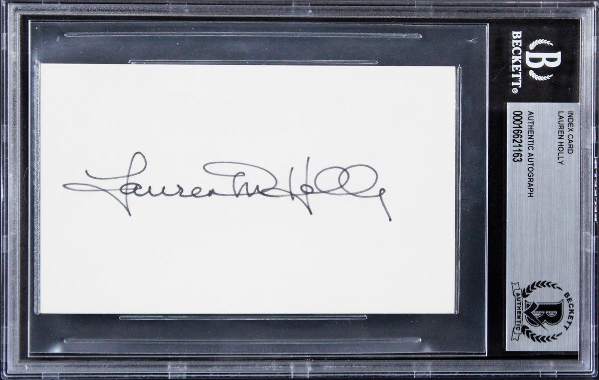 Lauren Holly Dumb and Dumber Authentic Signed 3x5 Index Card BAS Slabbed 3