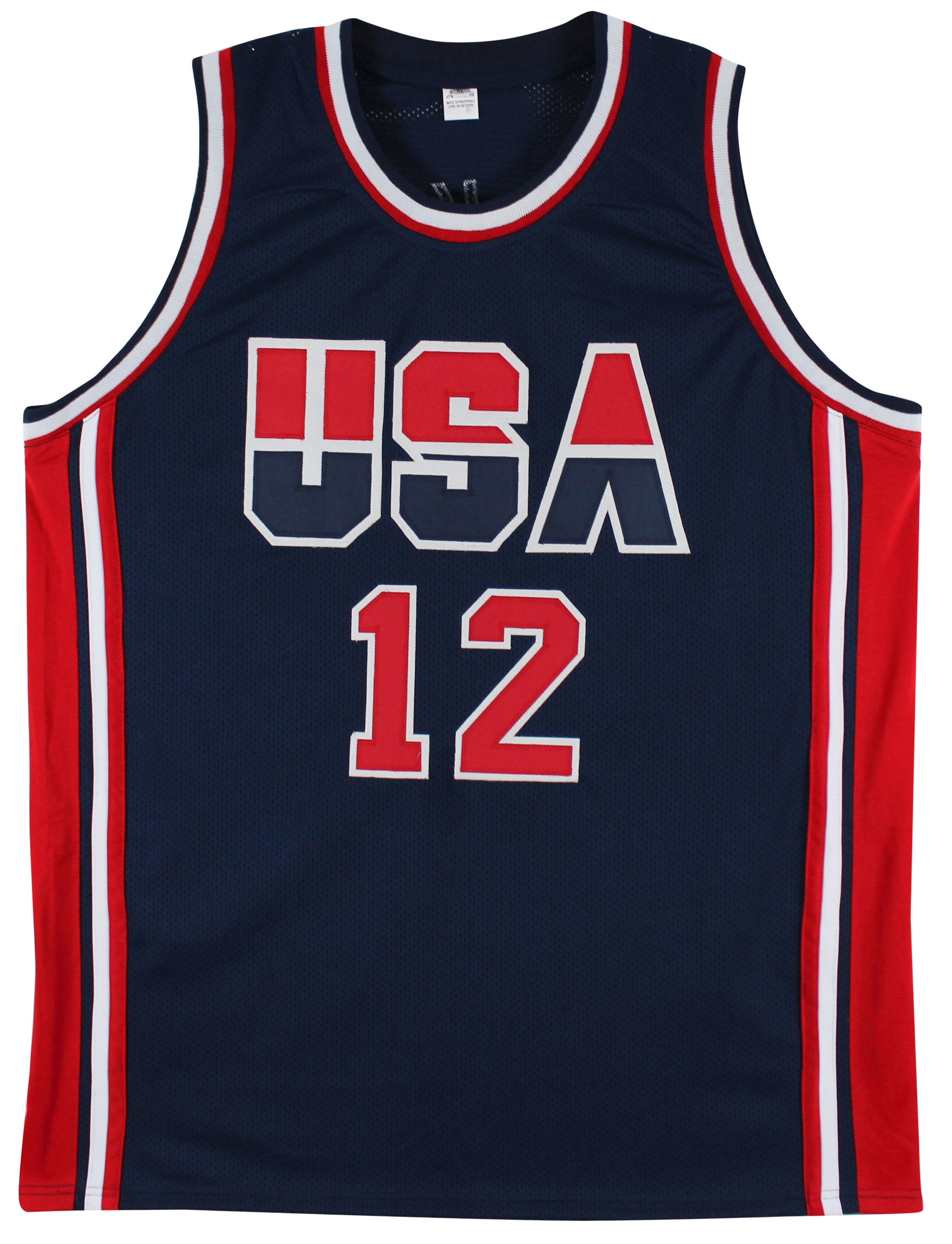 Dominique Wilkins Team USA Authentic Signed Navy Pro Style Jersey BAS Witnessed