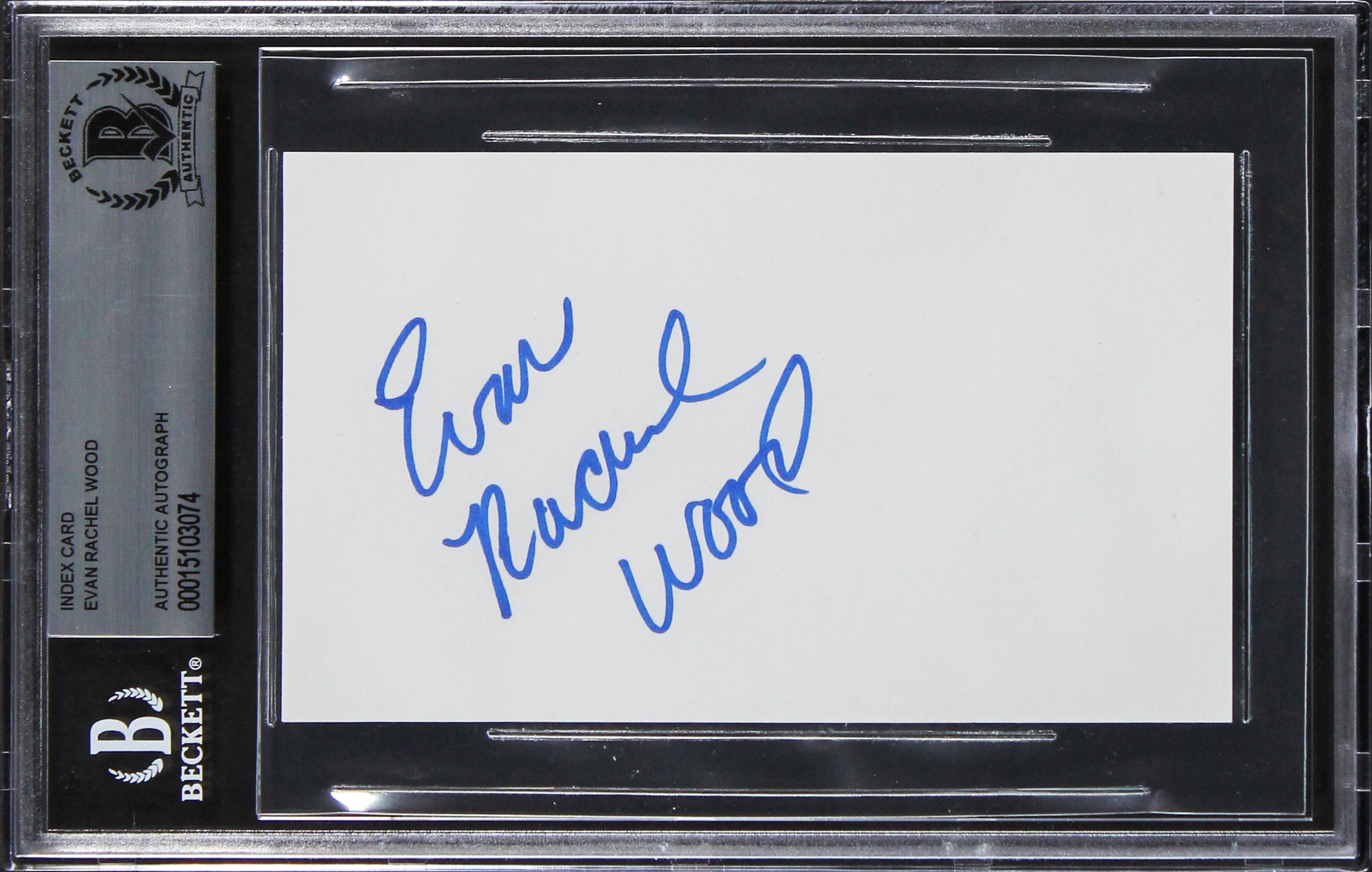 Evan Rachel Wood Westworld Authentic Signed 3x5 Index Card BAS Slabbed 3