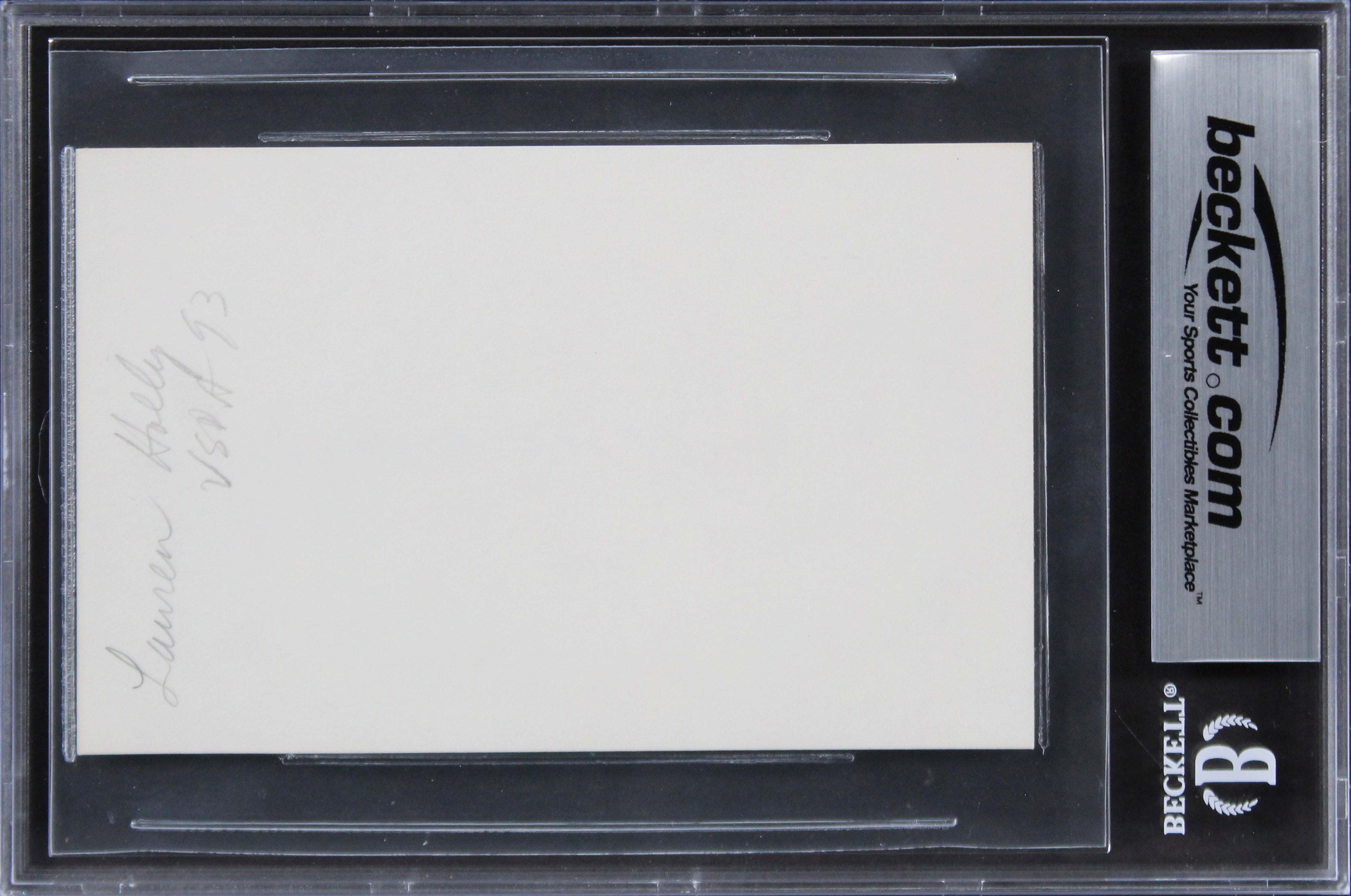 Lauren Holly Dumb and Dumber Authentic Signed 3x5 Index Card BAS Slabbed 3