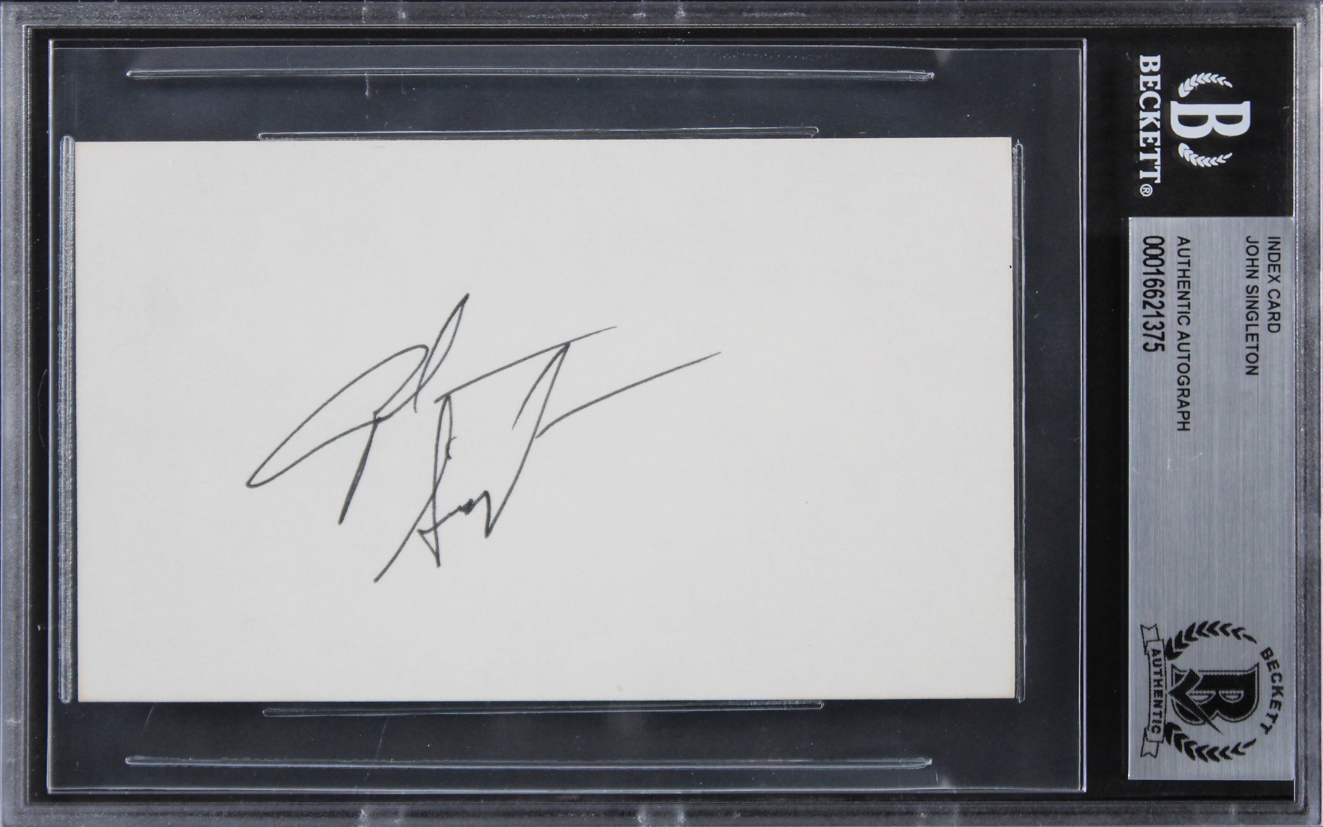 John Singleton Boyz N The Hood Authentic Signed 3x5 Index Card BAS Slabbed 2