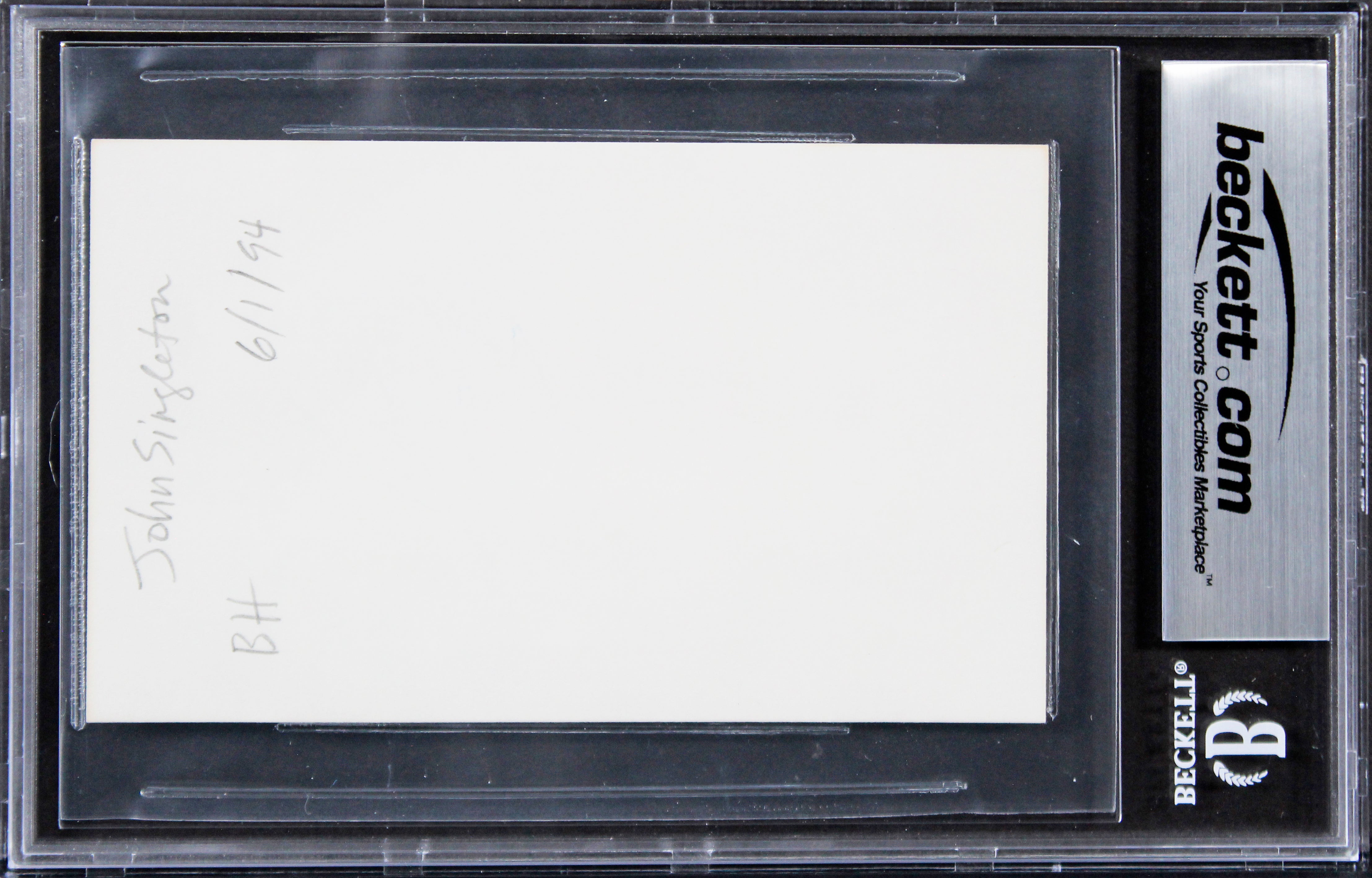 John Singleton Boyz N The Hood Authentic Signed 3x5 Index Card BAS Slabbed 2