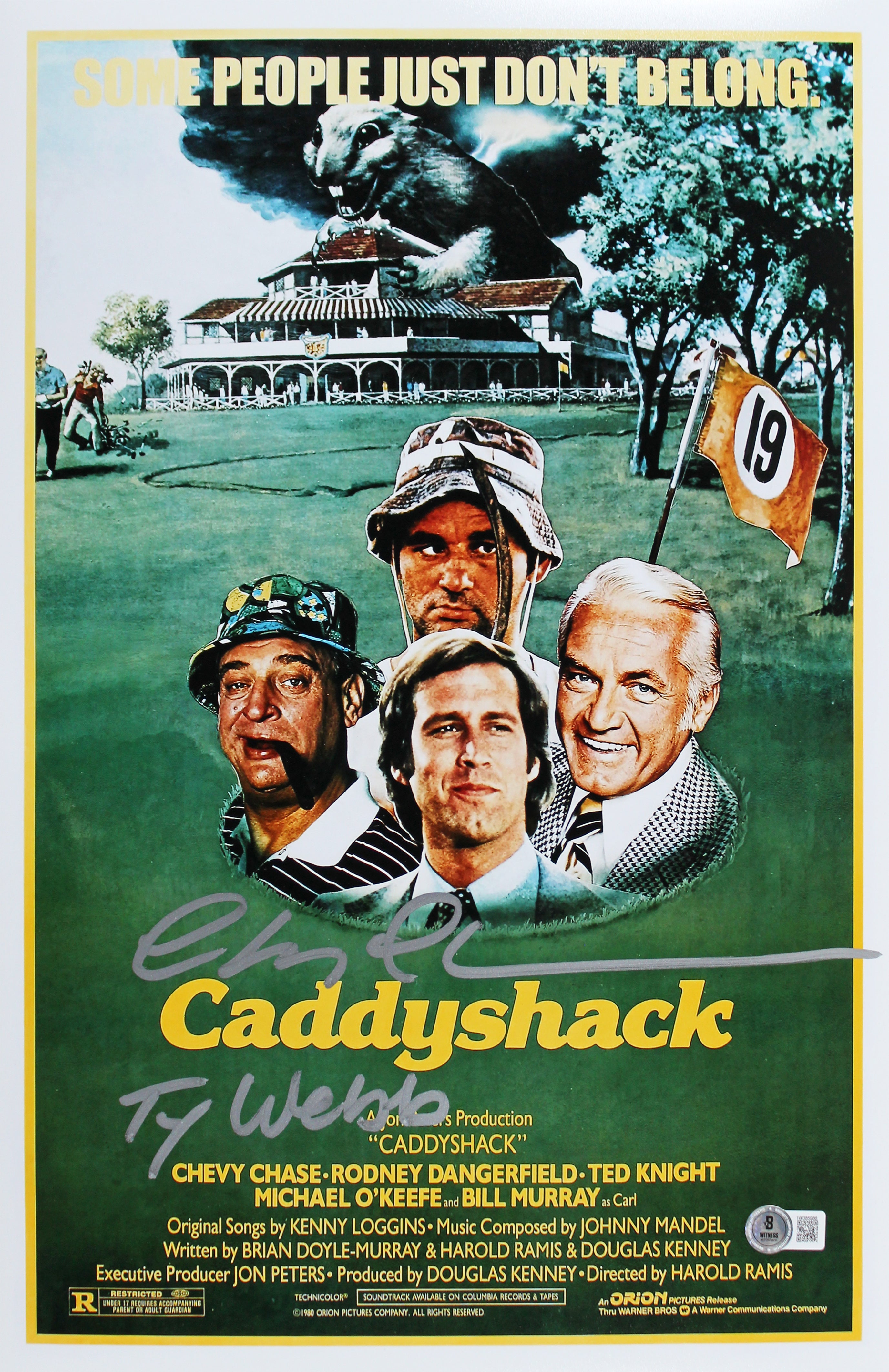 Chevy Chase Caddyshack "Ty Webb" Authentic Signed 12x18 Photo BAS #1W385986