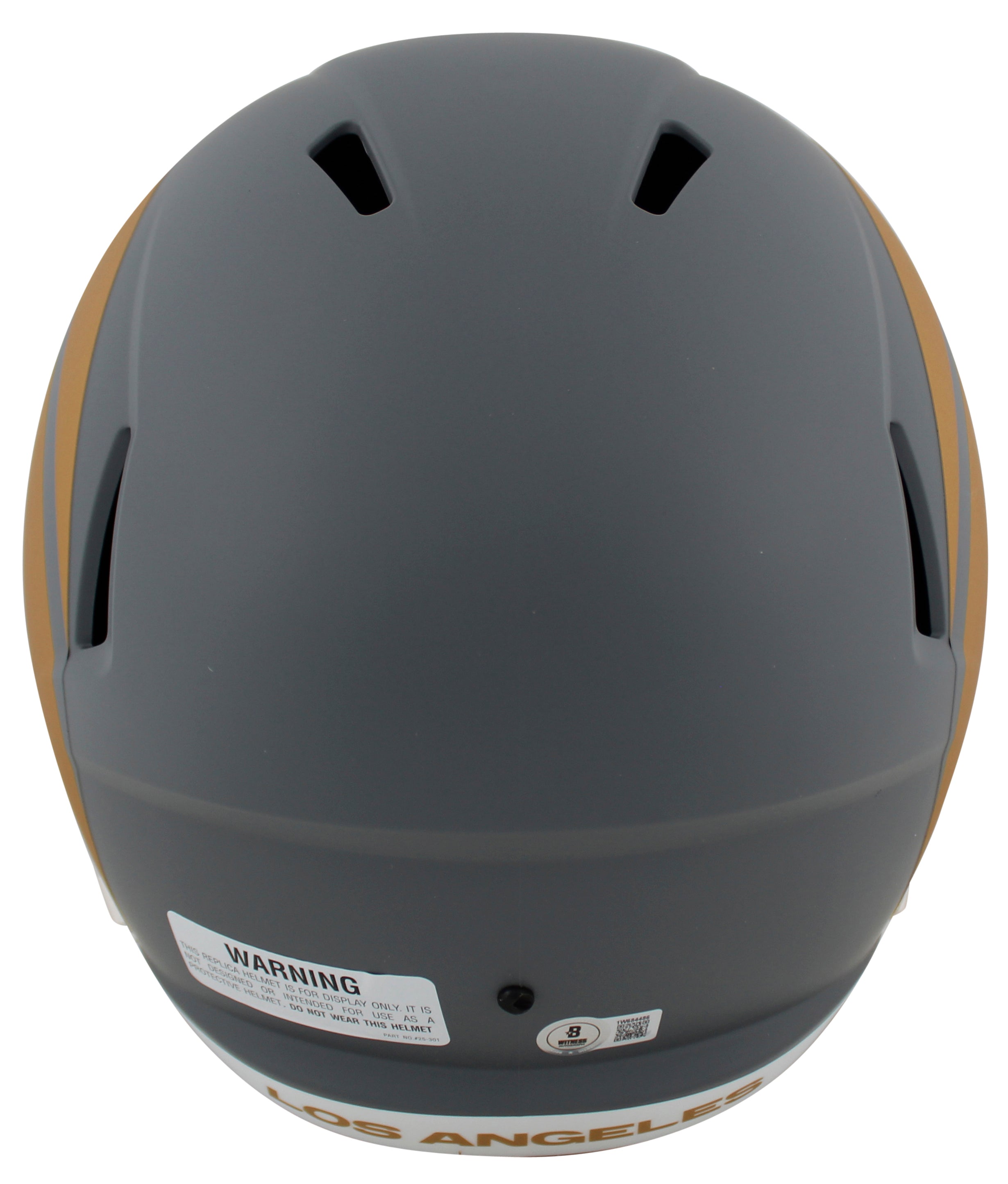 Rams Eric Dickerson "HOF 99" Signed Slate F/S Speed Rep Helmet W/ Case BAS Wit