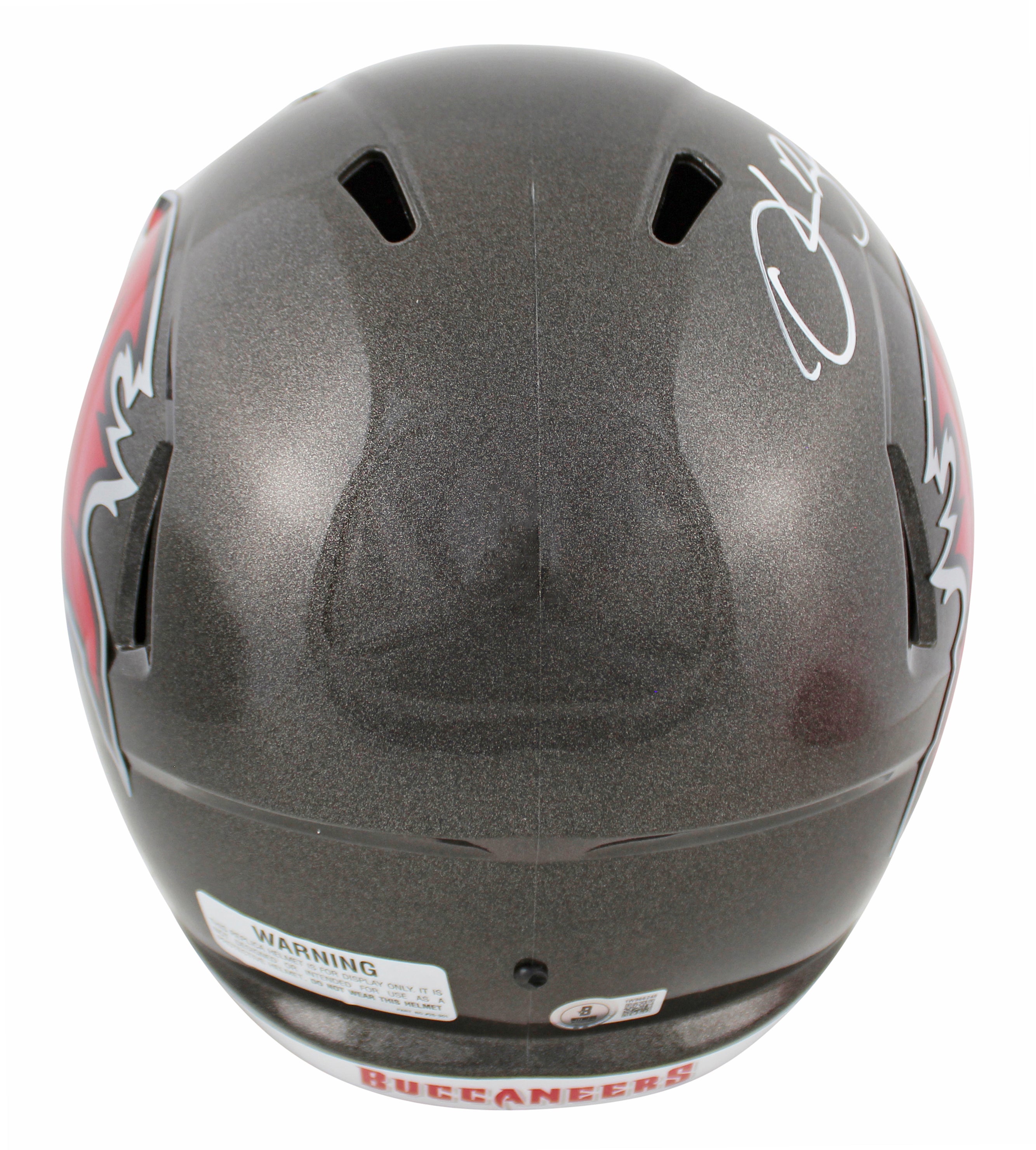 Buccaneers Derrick Brooks Signed Full Size Speed Rep Helmet W/ Case BAS Witness