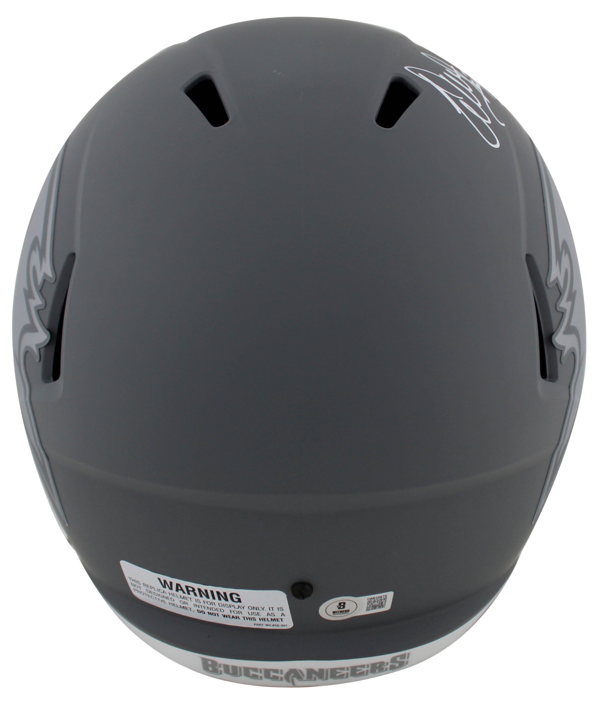 Buccaneers Warren Sapp "HOF 13" Signed Slate Full Size Speed Rep Helmet BAS Wit